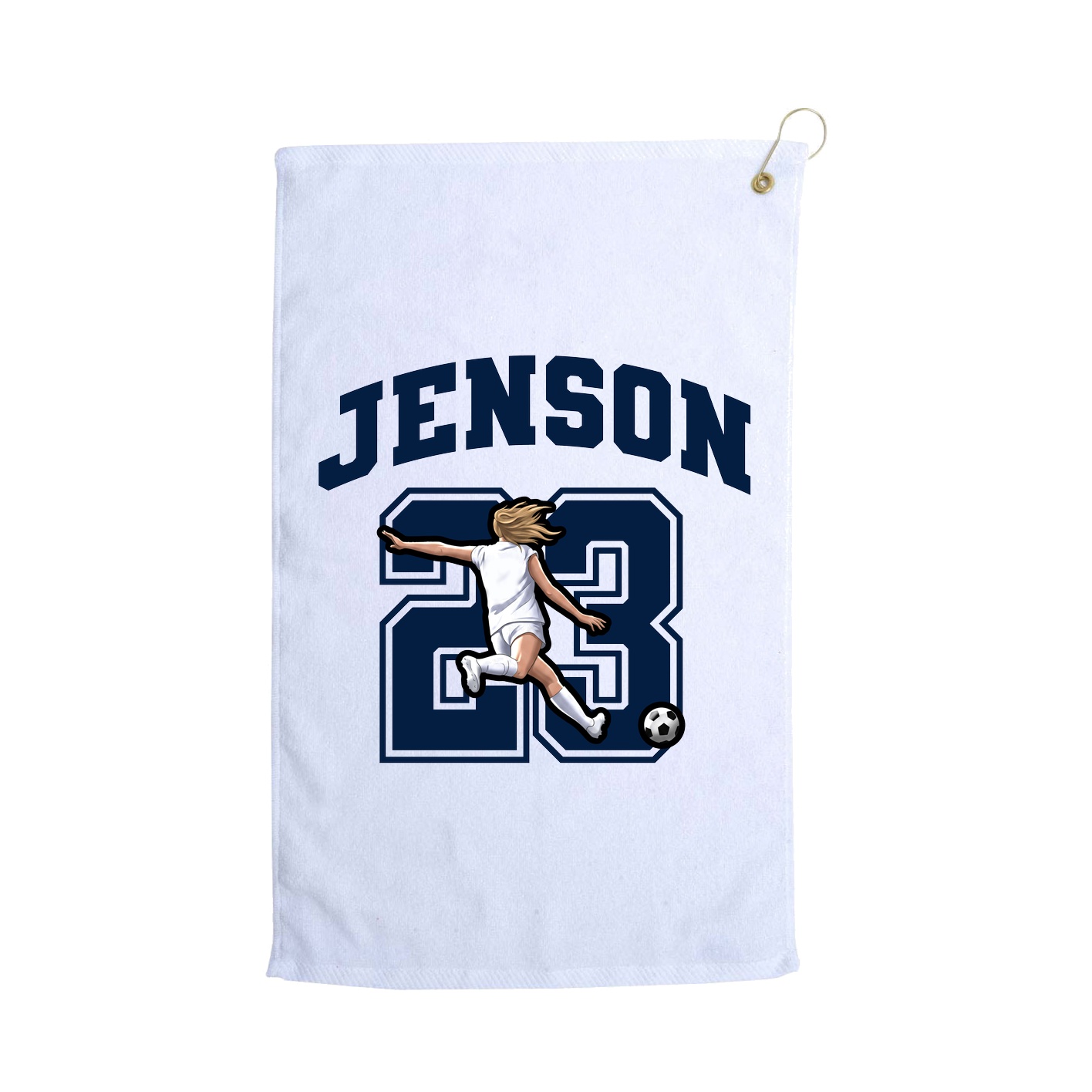 Golf Towel — Number in White