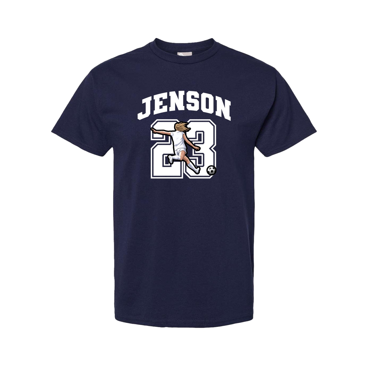 Youth Tee — Number in Navy