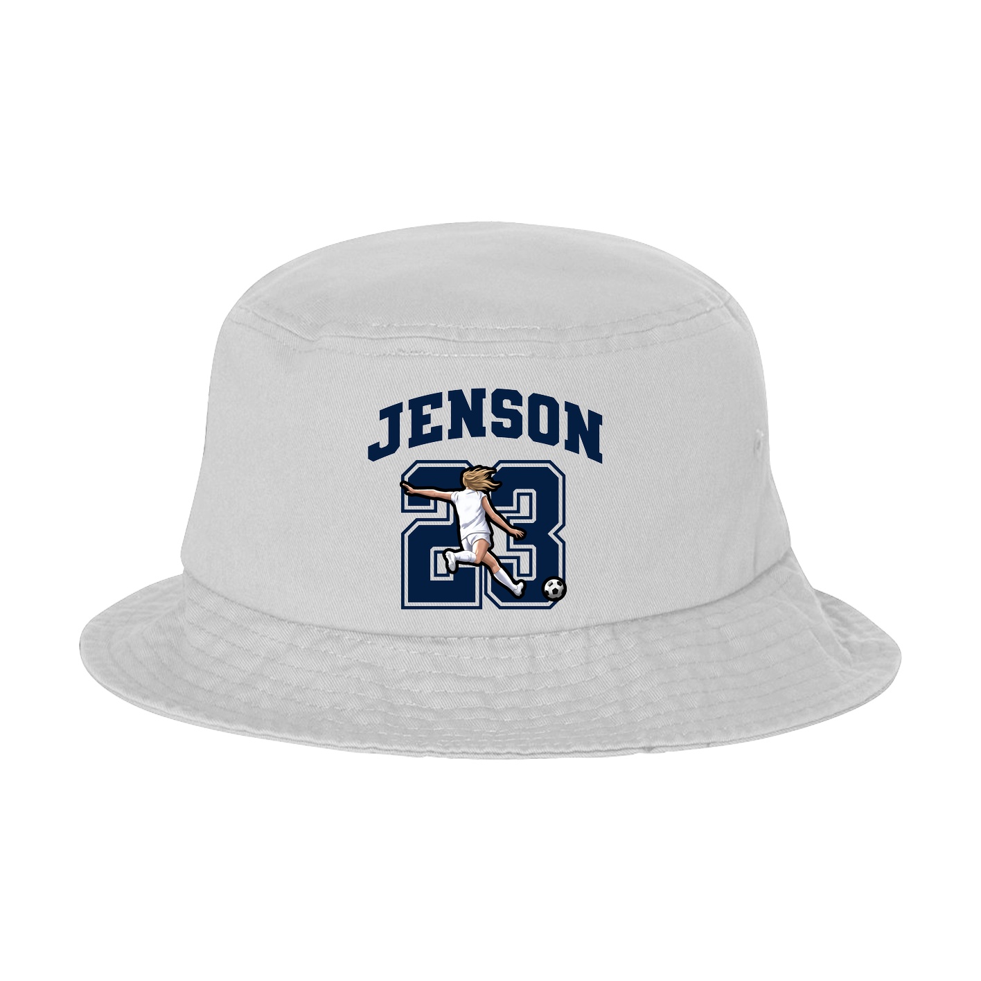 Bucket Cap — Number in White