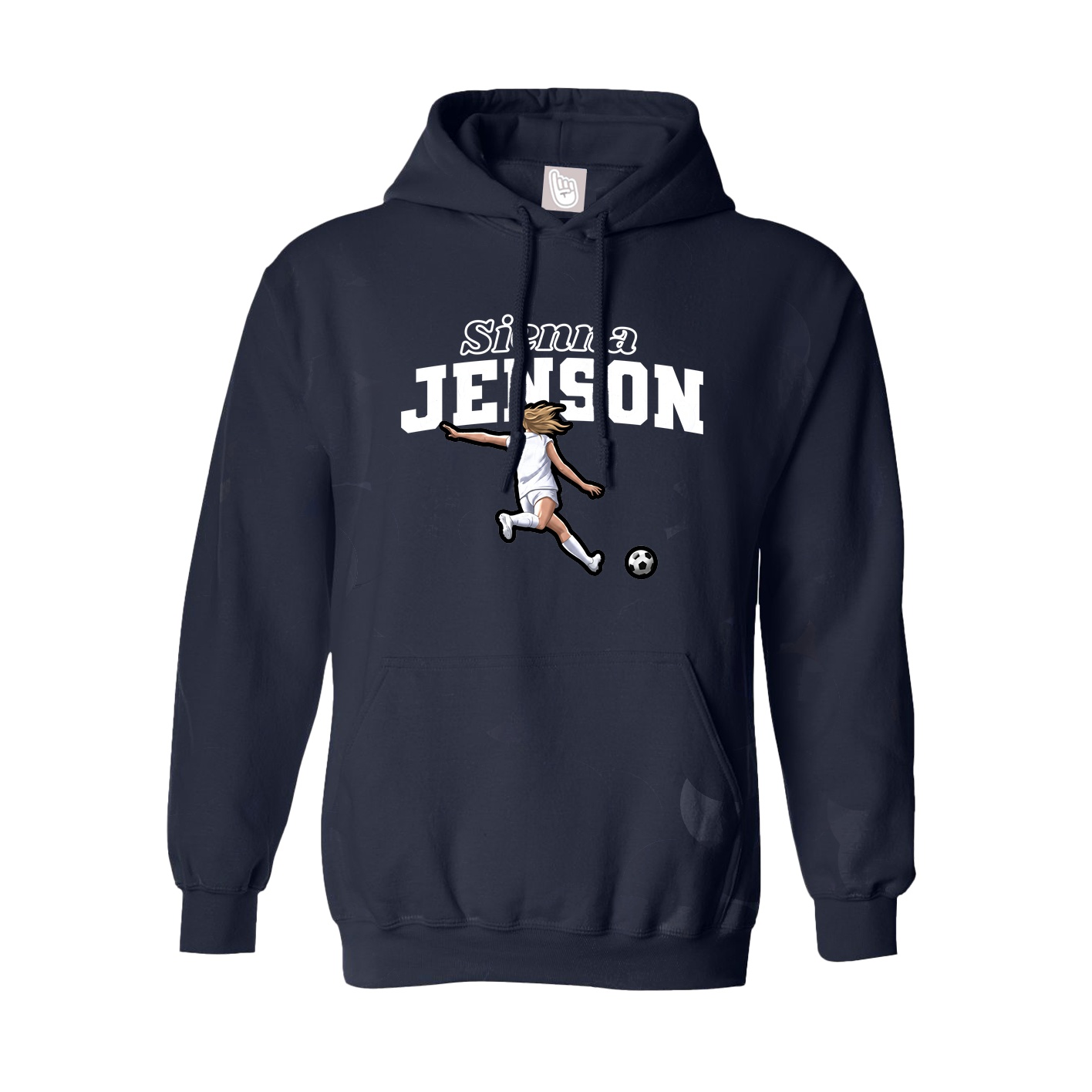 Hoodie — Name Arch in Navy
