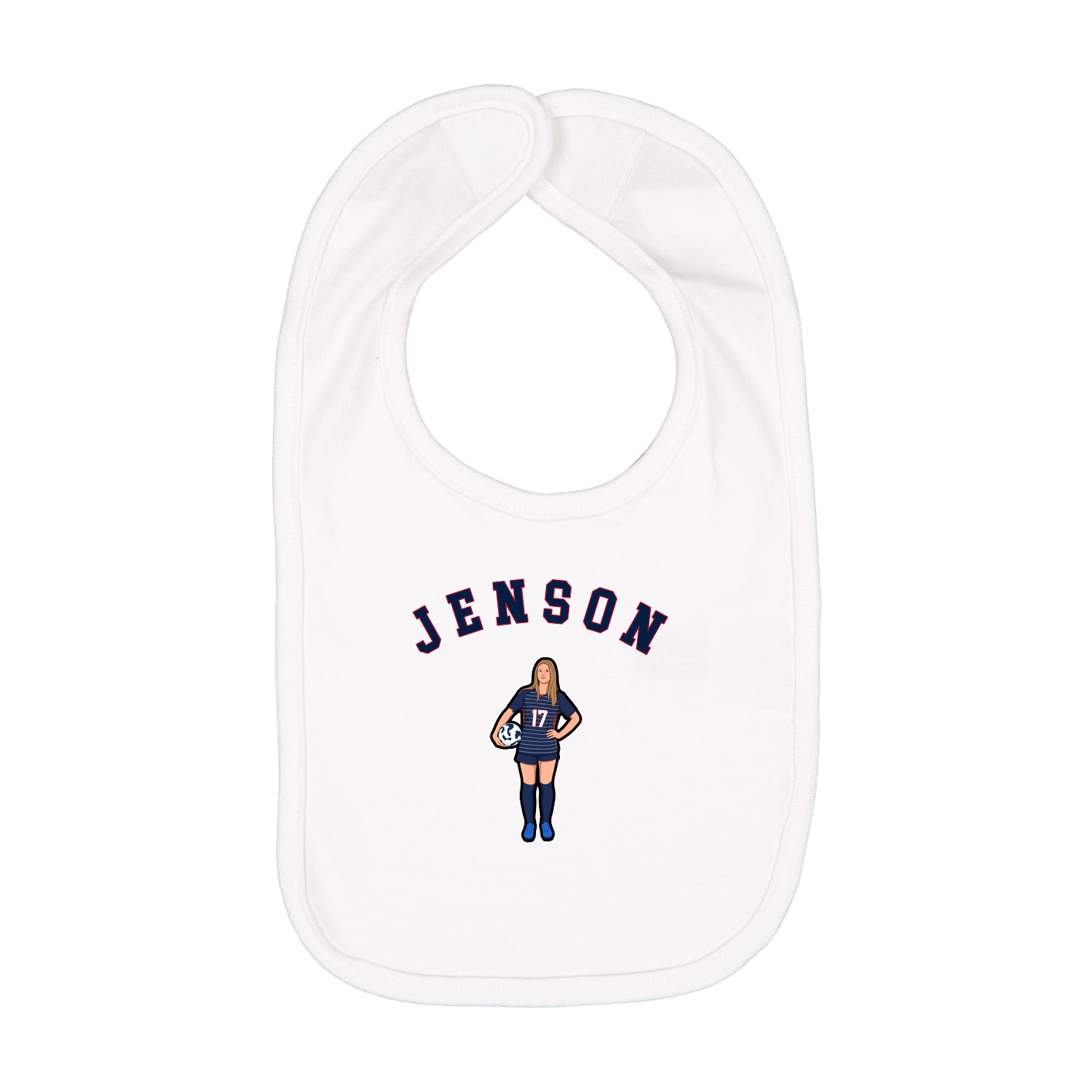 Infant Bib — Shirsey Arch in White