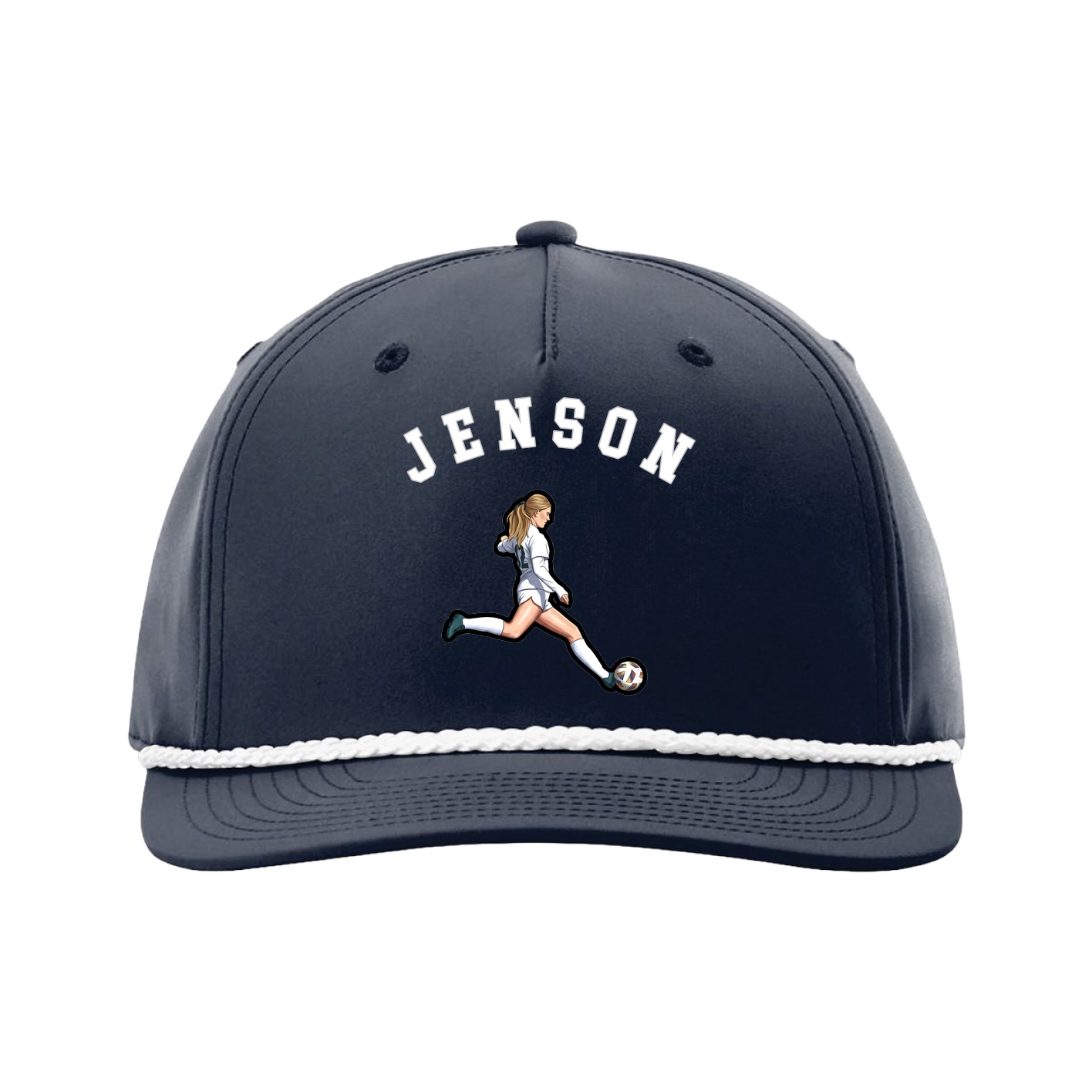 Five-Panel Classic Rope Cap — Shirsey Arch in Navy