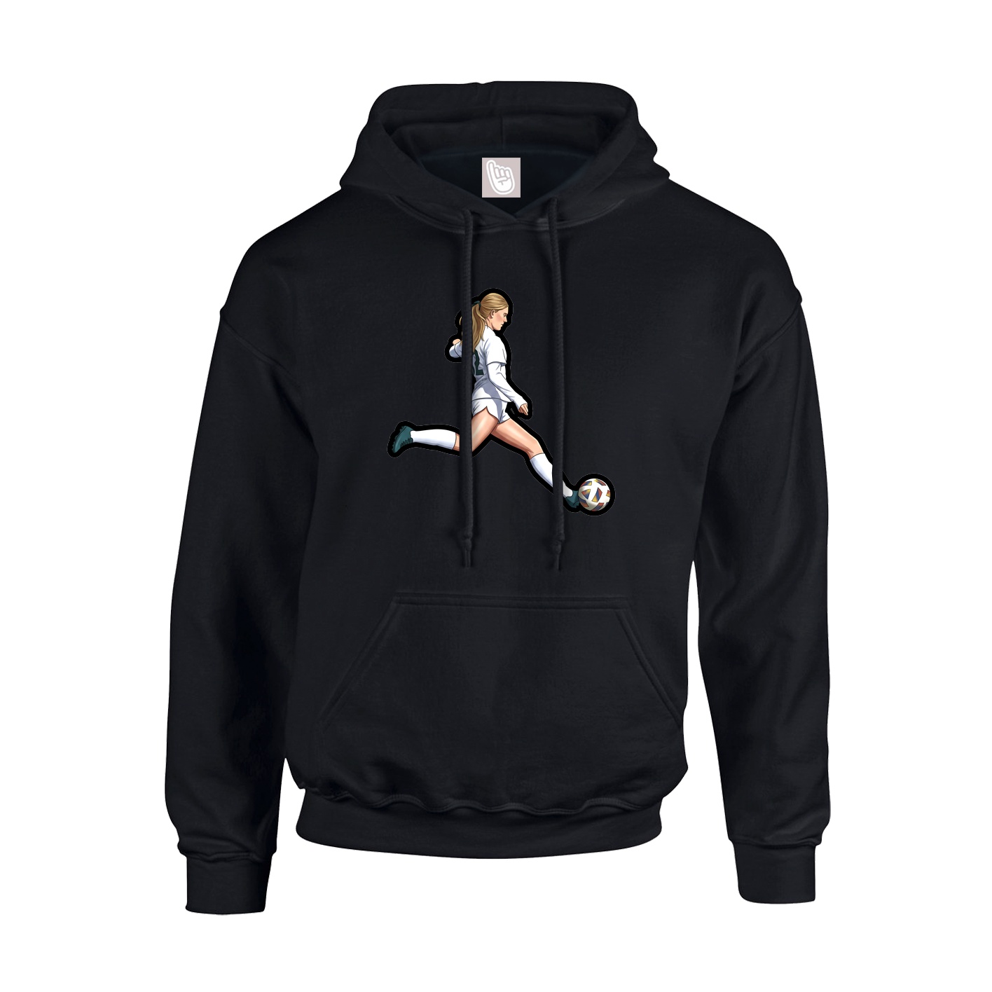 Hoodie — Name Vertical in Black