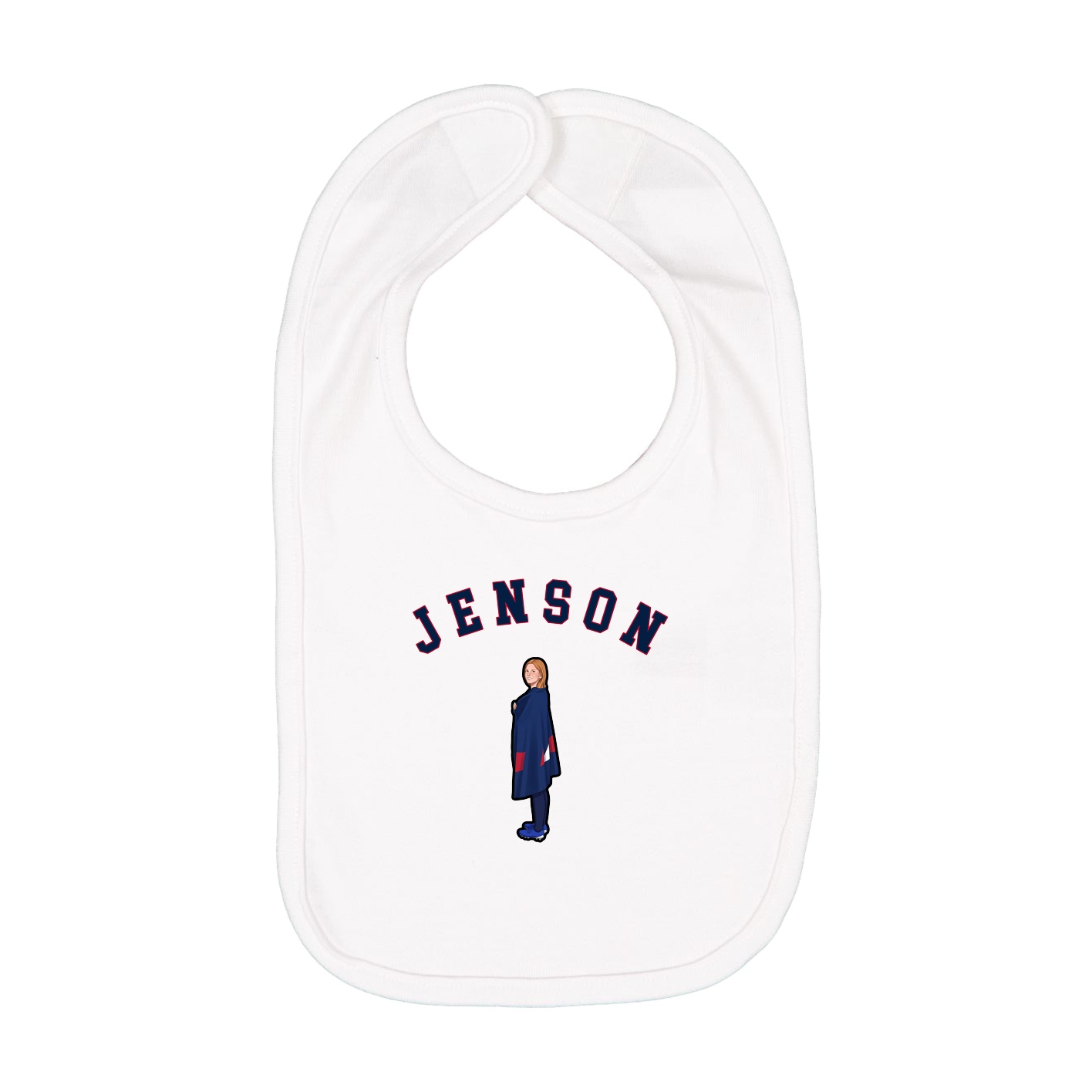 Infant Bib — Shirsey Arch in White