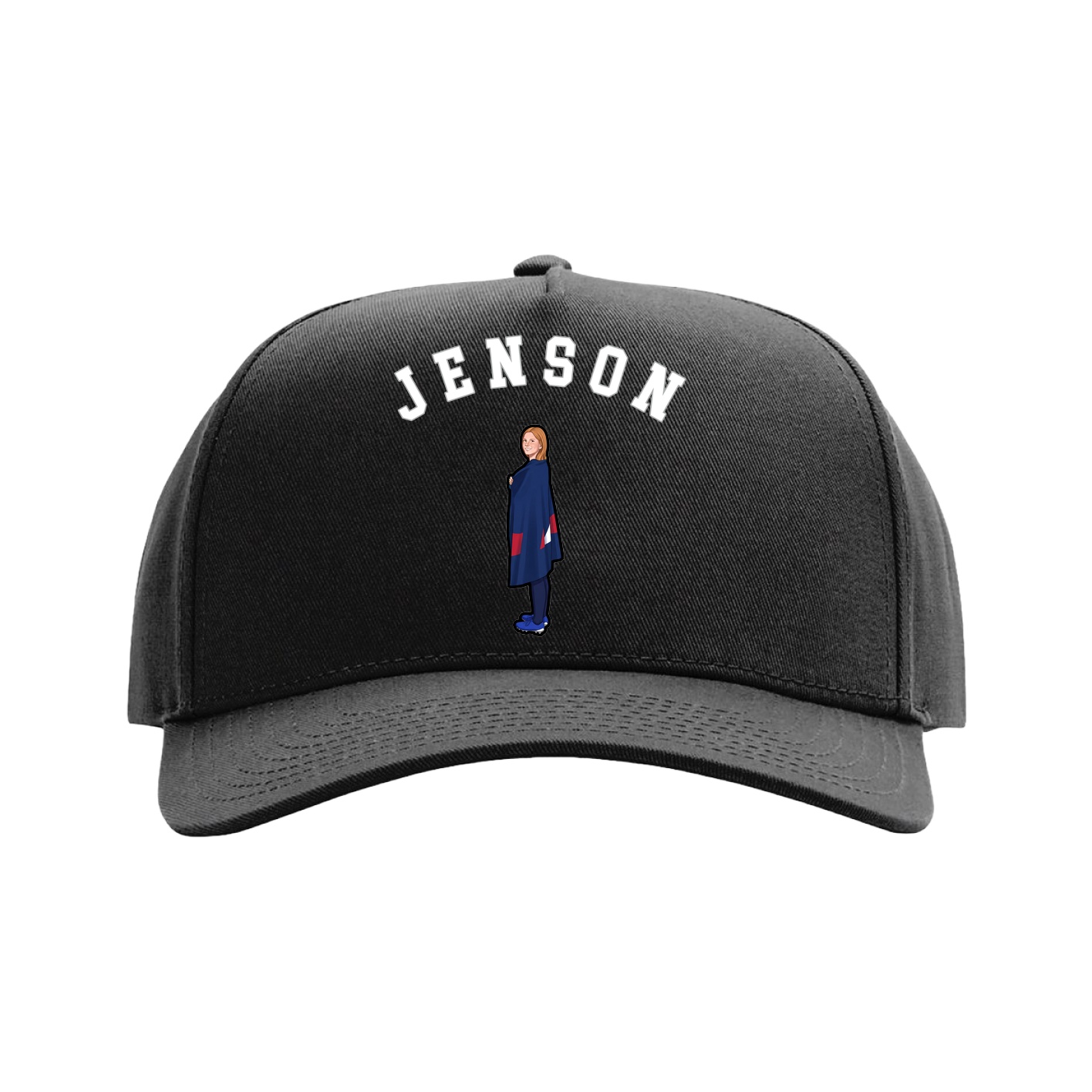 Full Fabric Five-Panel Champ Cap — Shirsey Arch in Black