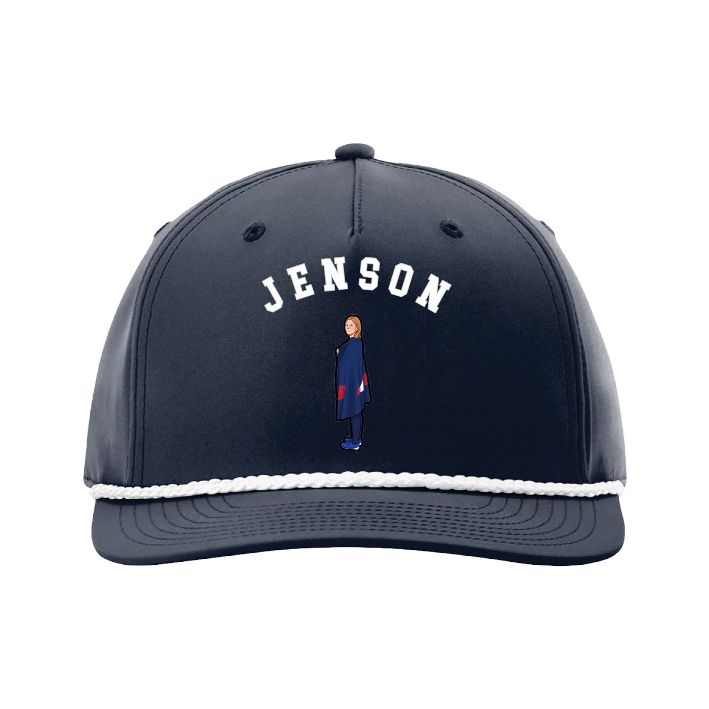 Five-Panel Classic Rope Cap — Shirsey Arch in Navy
