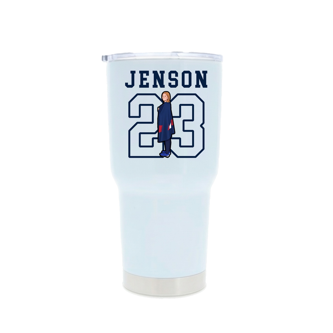 30oz Stainless Steel Tumbler — Shirsey in White