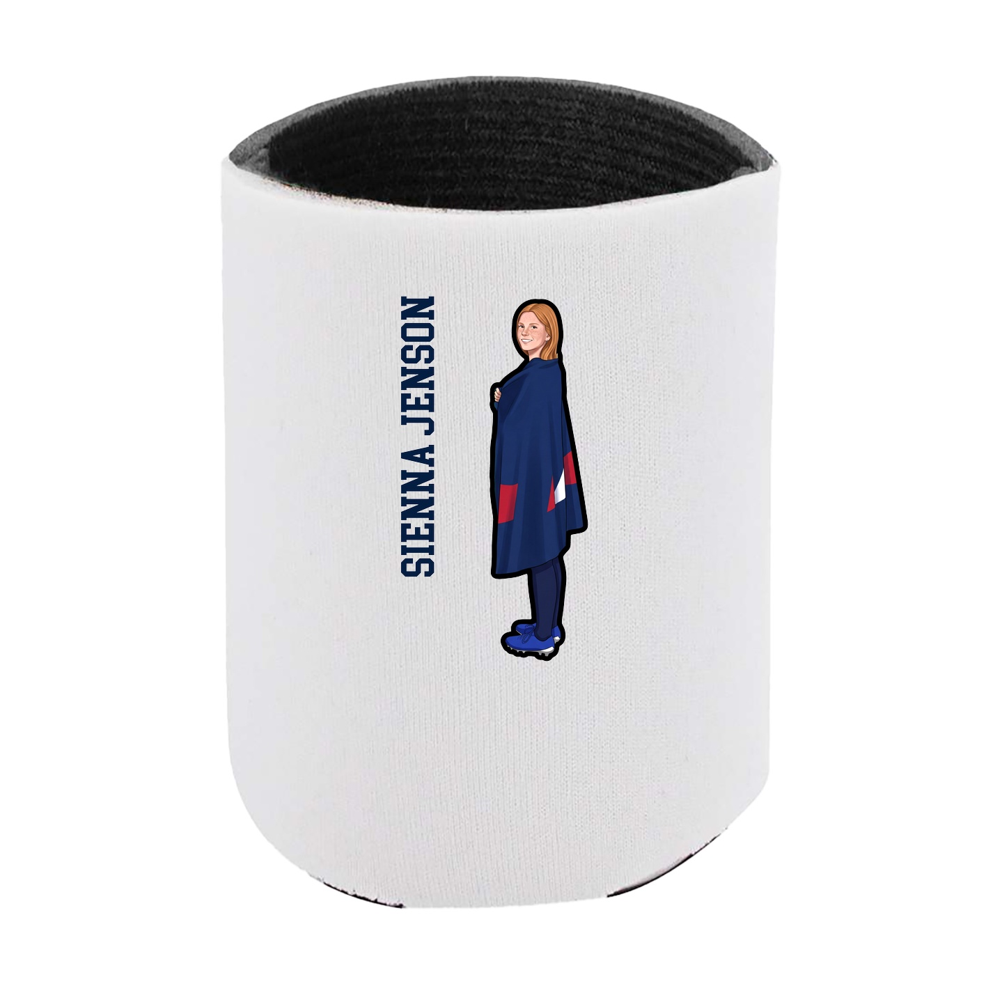 Can Holder — Name Vertical in White