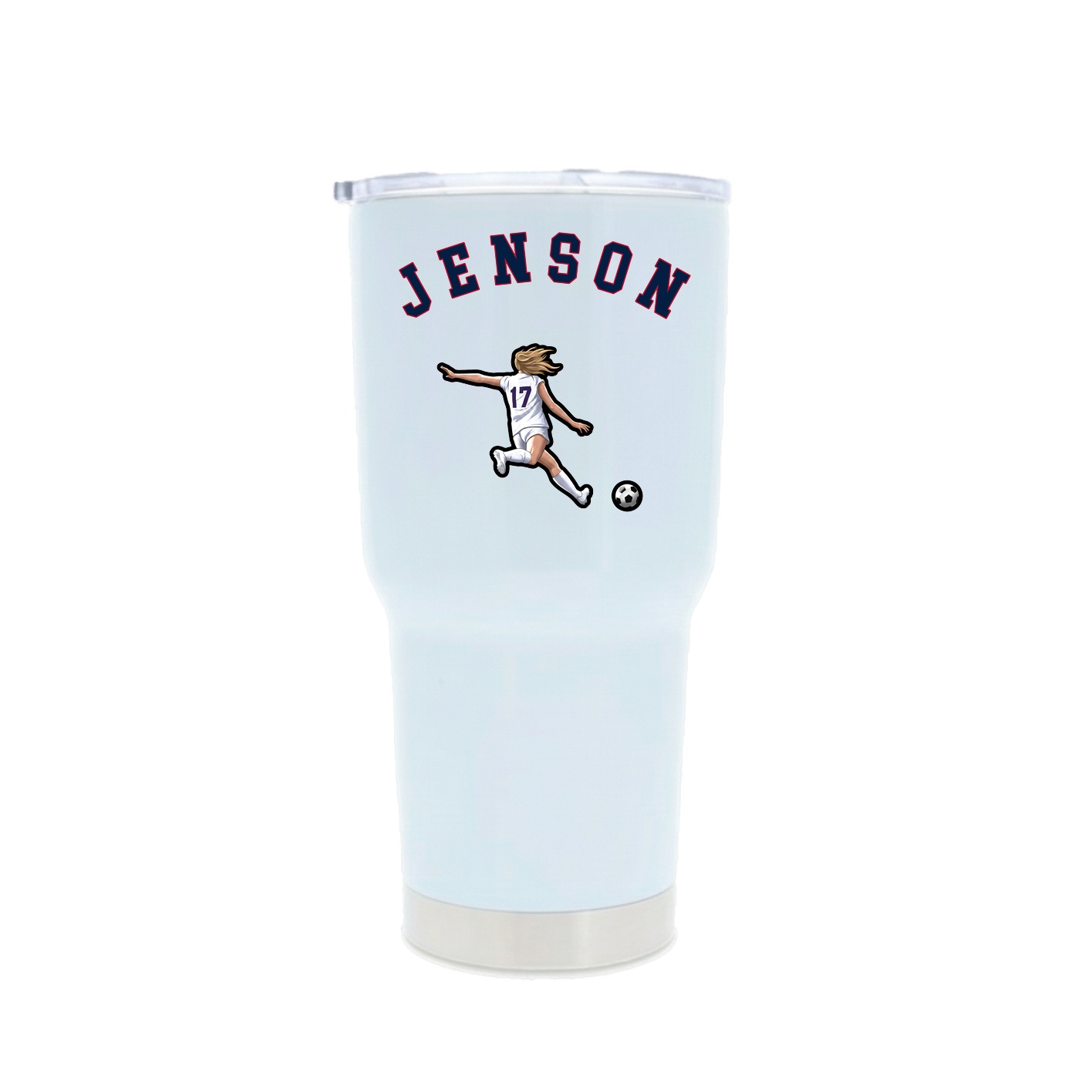 30oz Stainless Steel Tumbler — Shirsey Arch in White