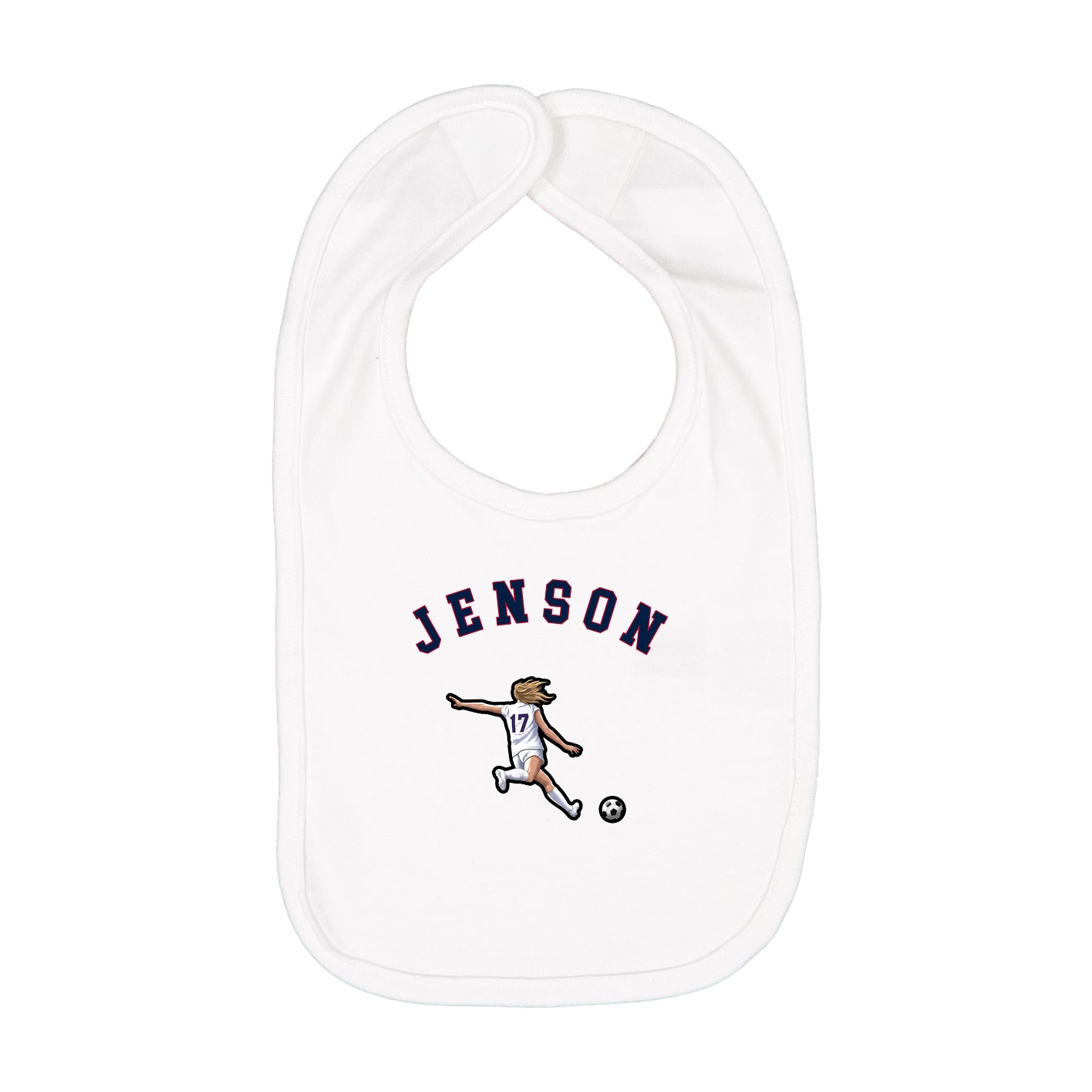 Infant Bib — Shirsey Arch in White
