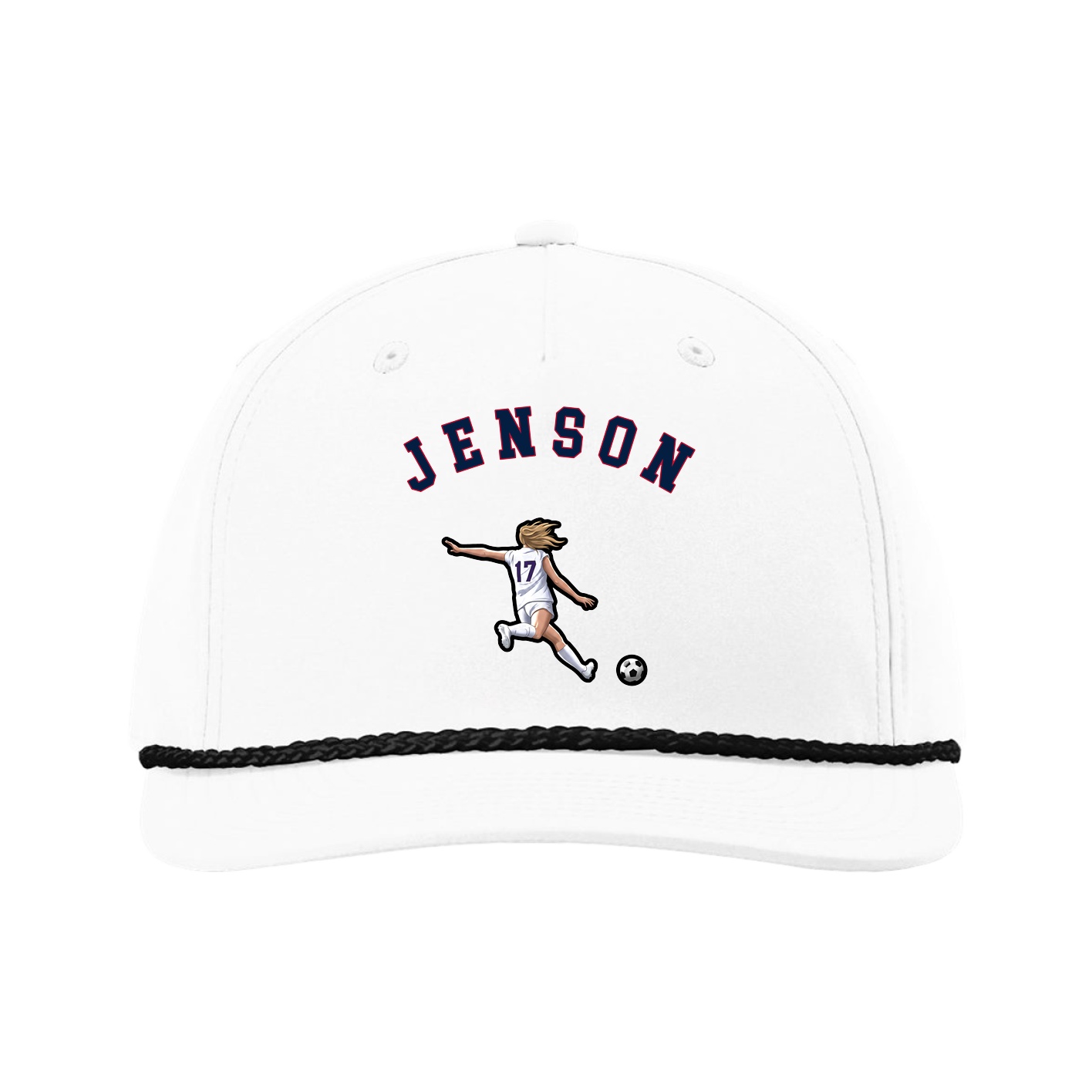 Five-Panel Classic Rope Cap — Shirsey Arch in White