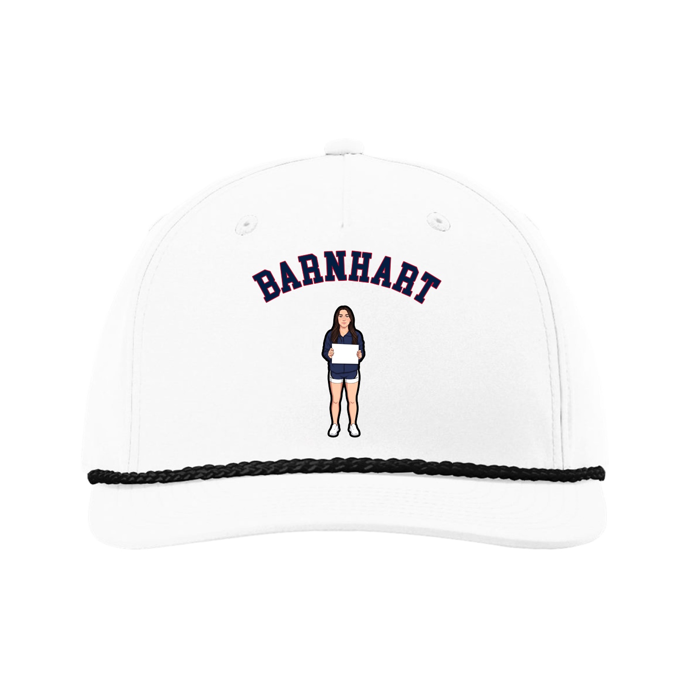 Five-Panel Classic Rope Cap — Shirsey Arch in White