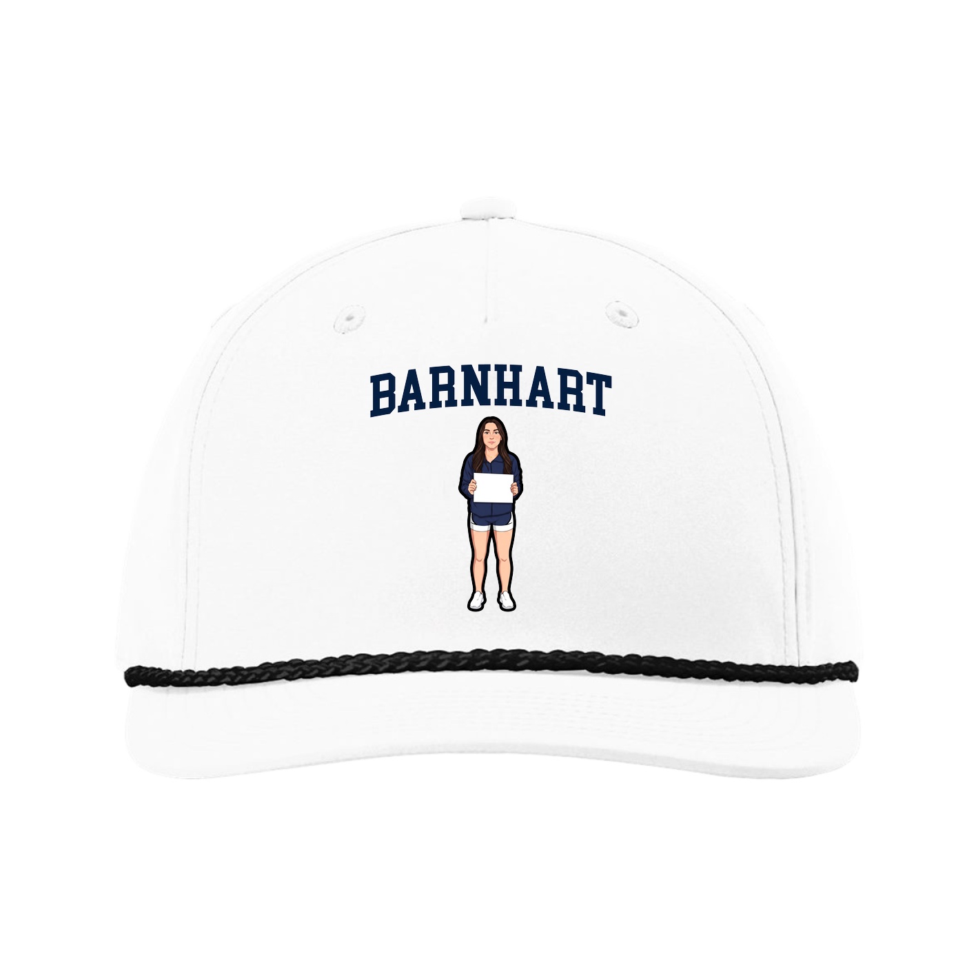 Five-Panel Classic Rope Cap — Shirsey in White