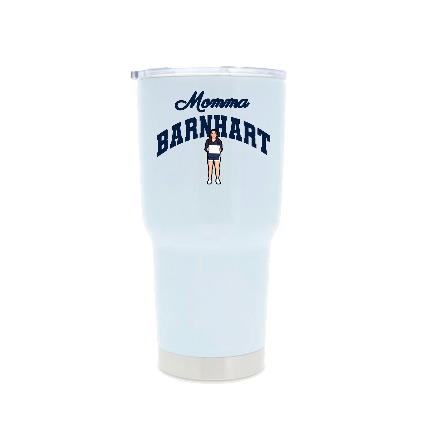 30oz Stainless Steel Tumbler — Mothers Day Arch in White