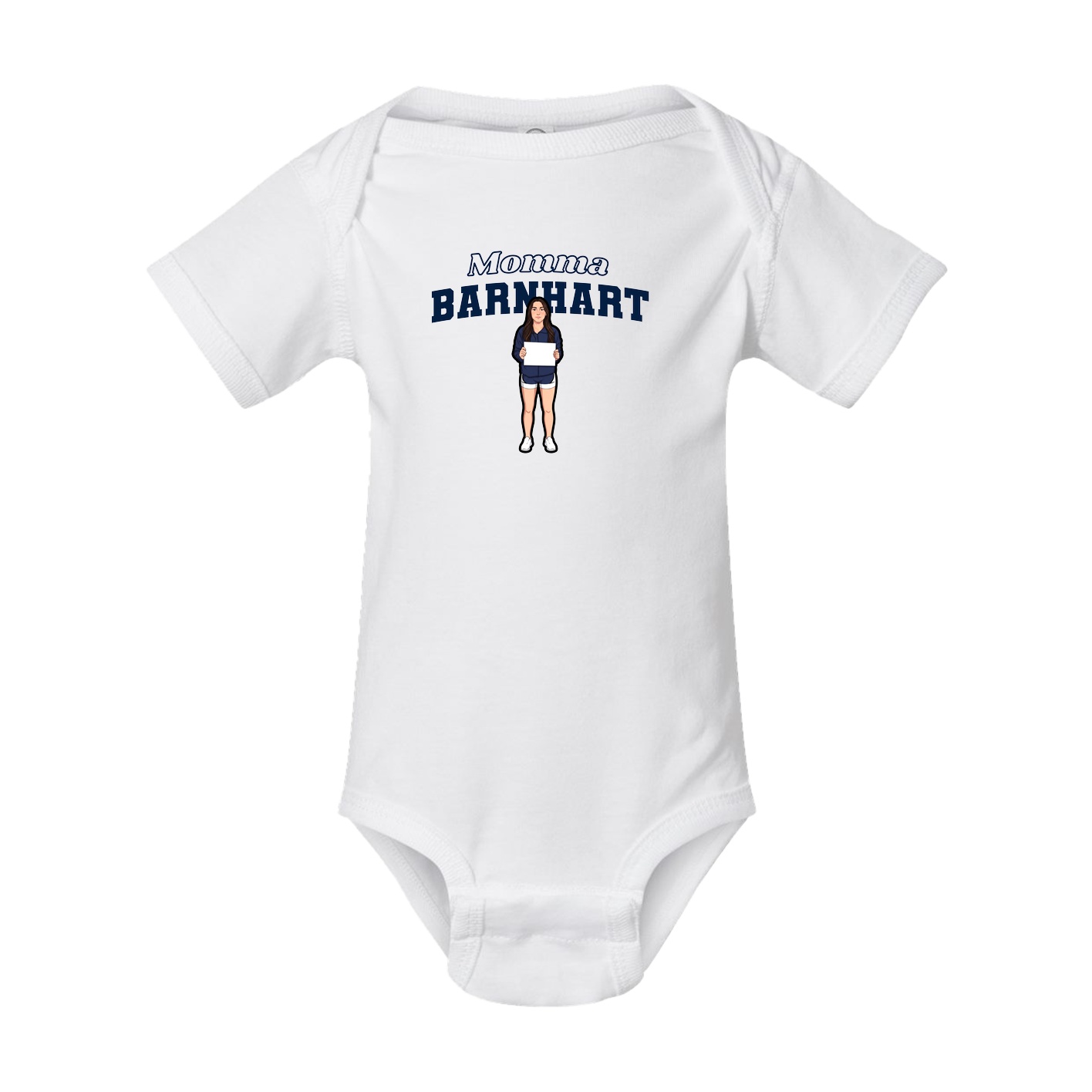 Baby Onesie — Mothers Day Block in White