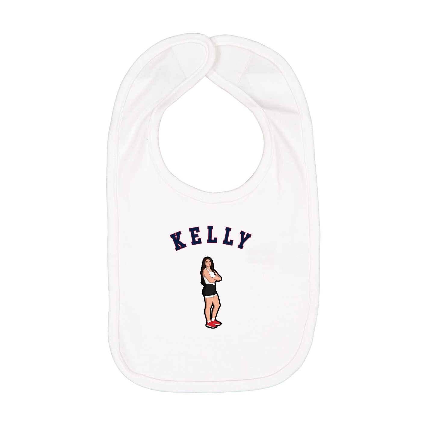 Infant Bib — Shirsey Arch in White