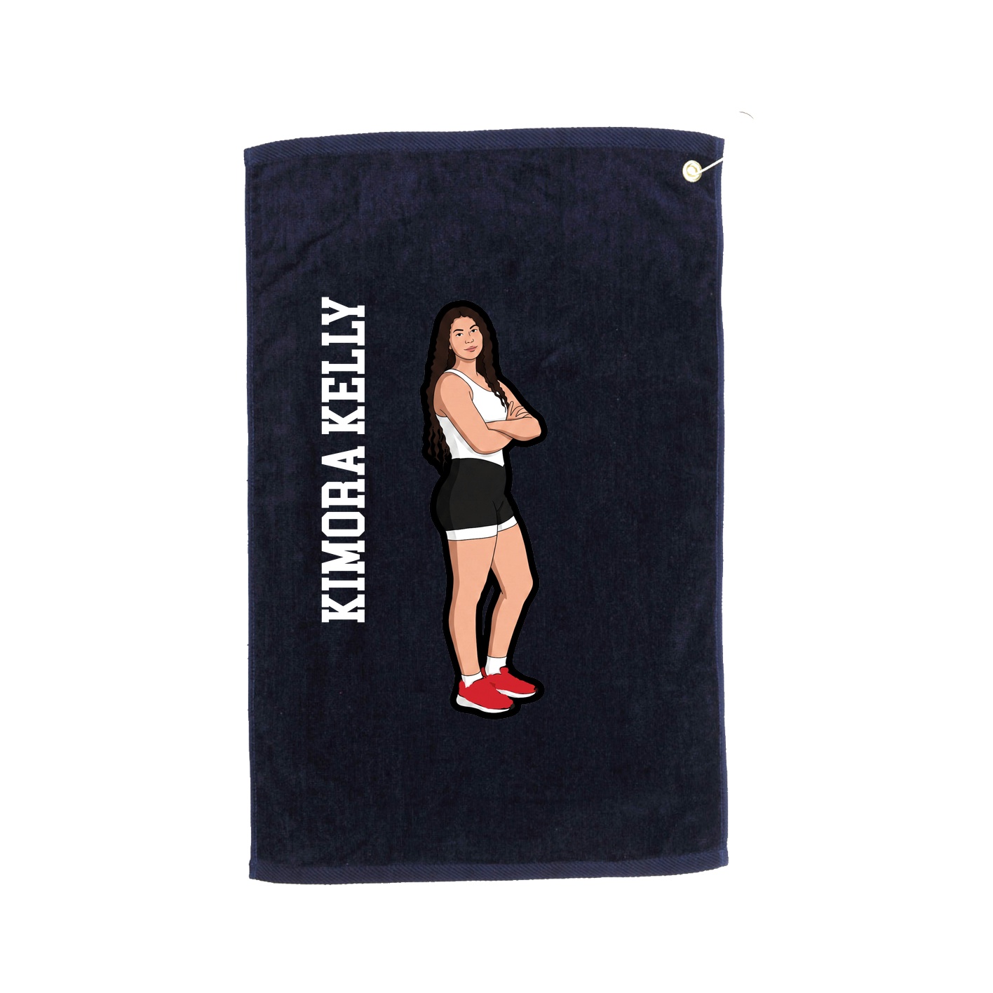 Golf Towel — Name Vertical in Navy