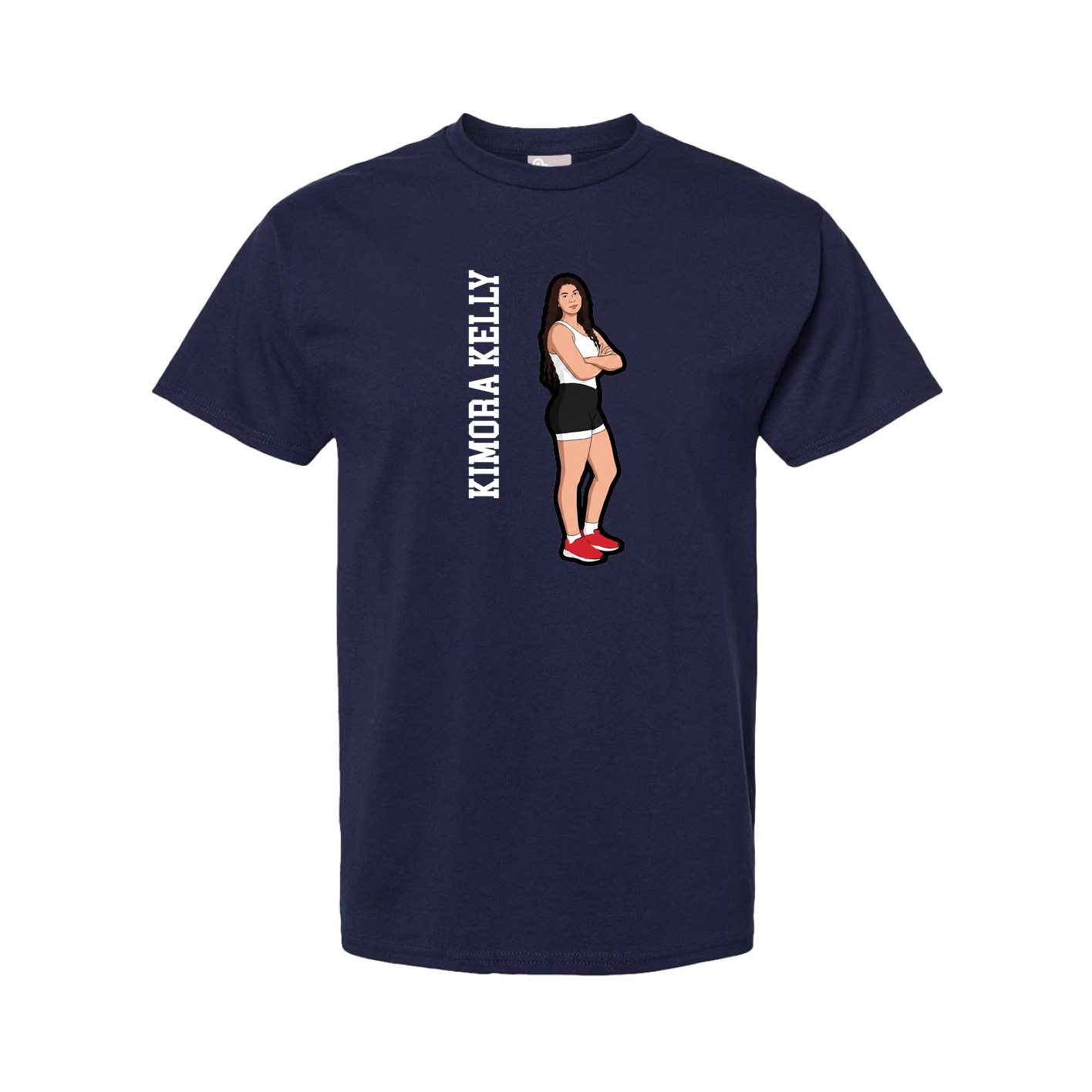 Tee — Name Vertical in Navy