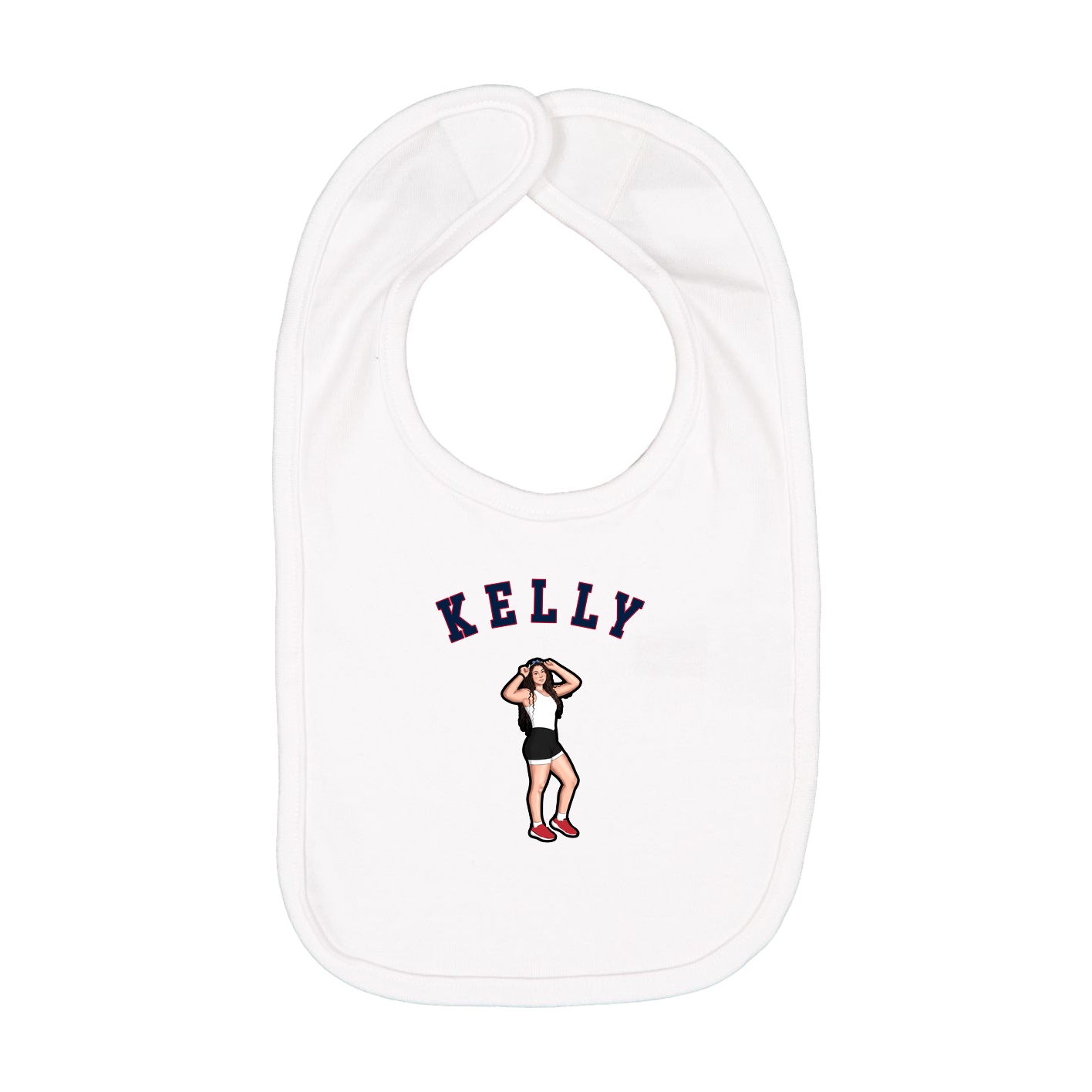 Infant Bib — Shirsey Arch in White