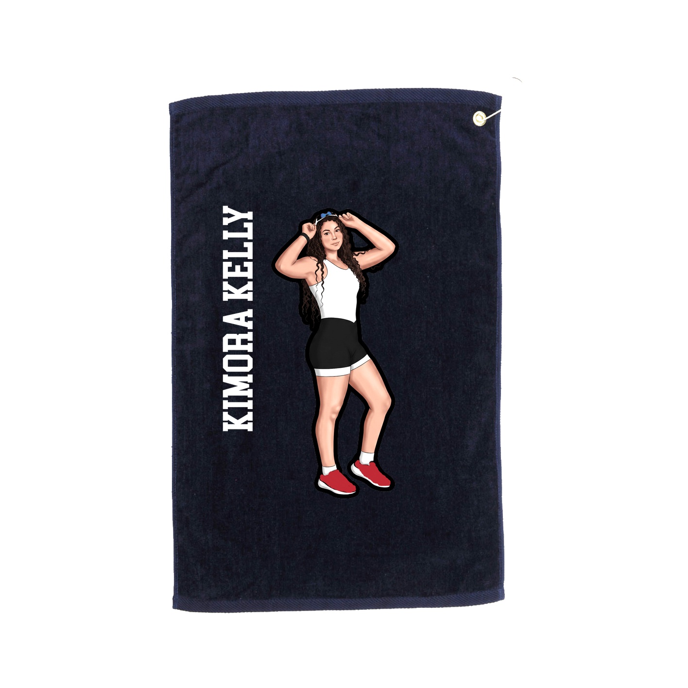 Golf Towel — Name Vertical in Navy