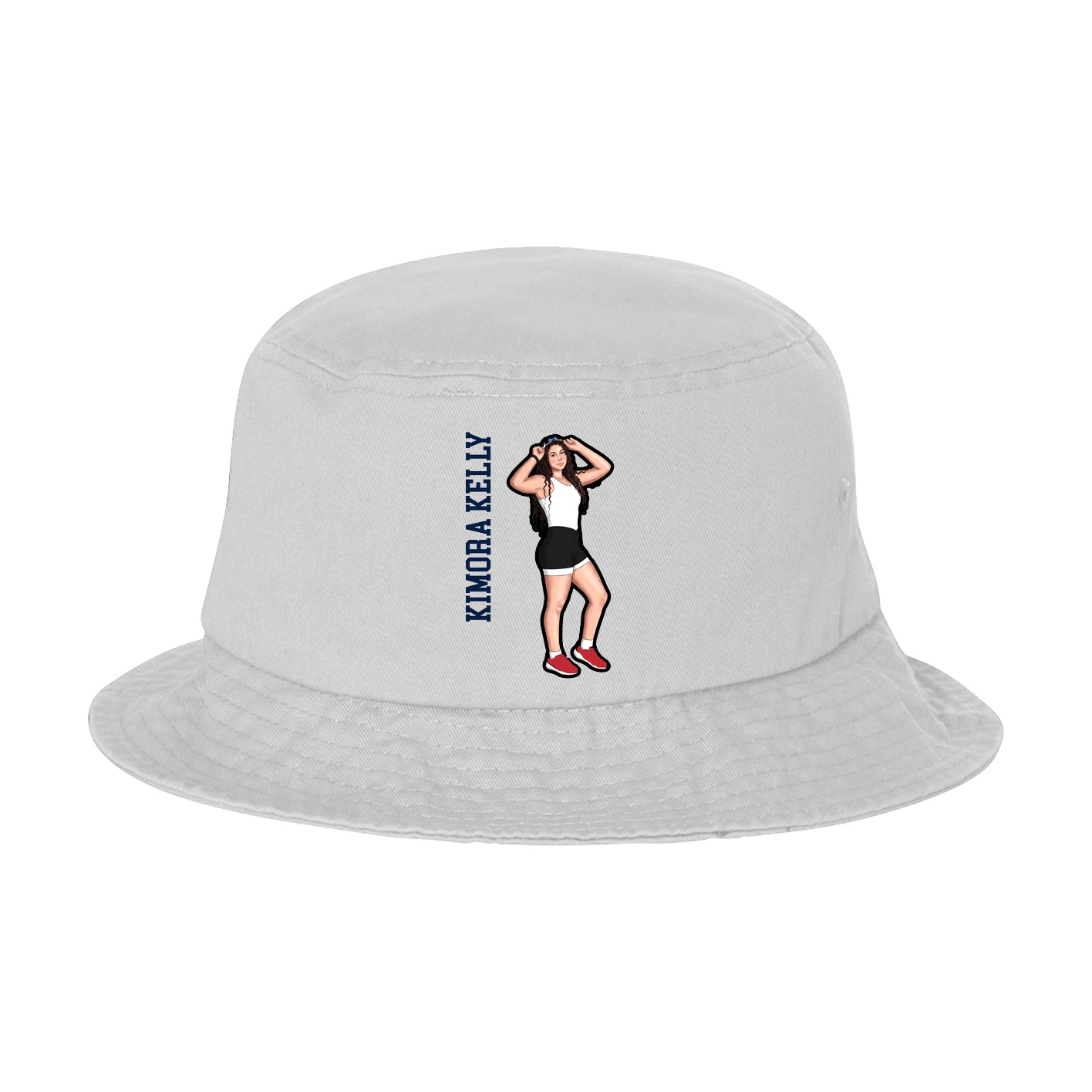 Bucket Cap — Name Vertical in White