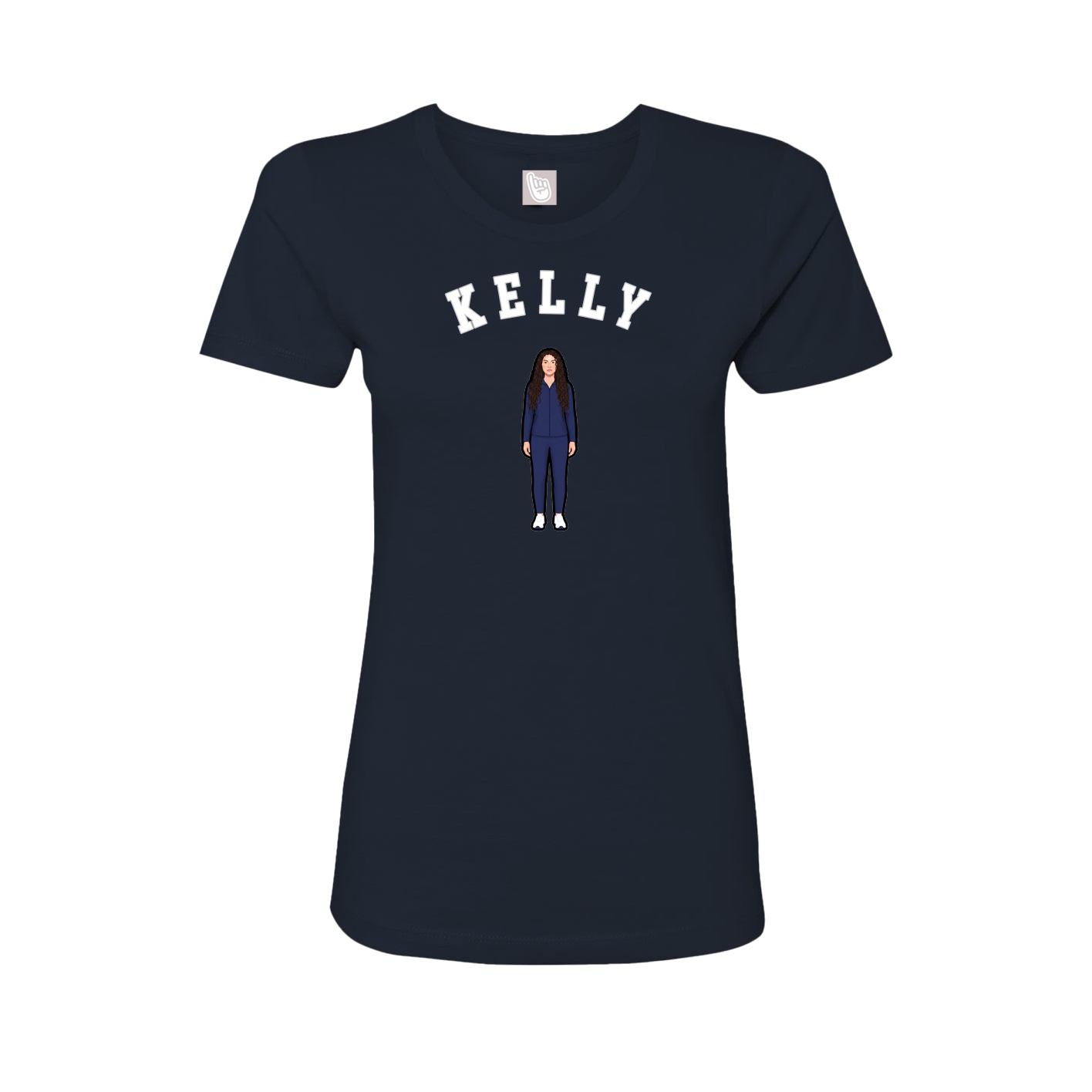 Fitted Women's Tee — Shirsey Arch in Navy