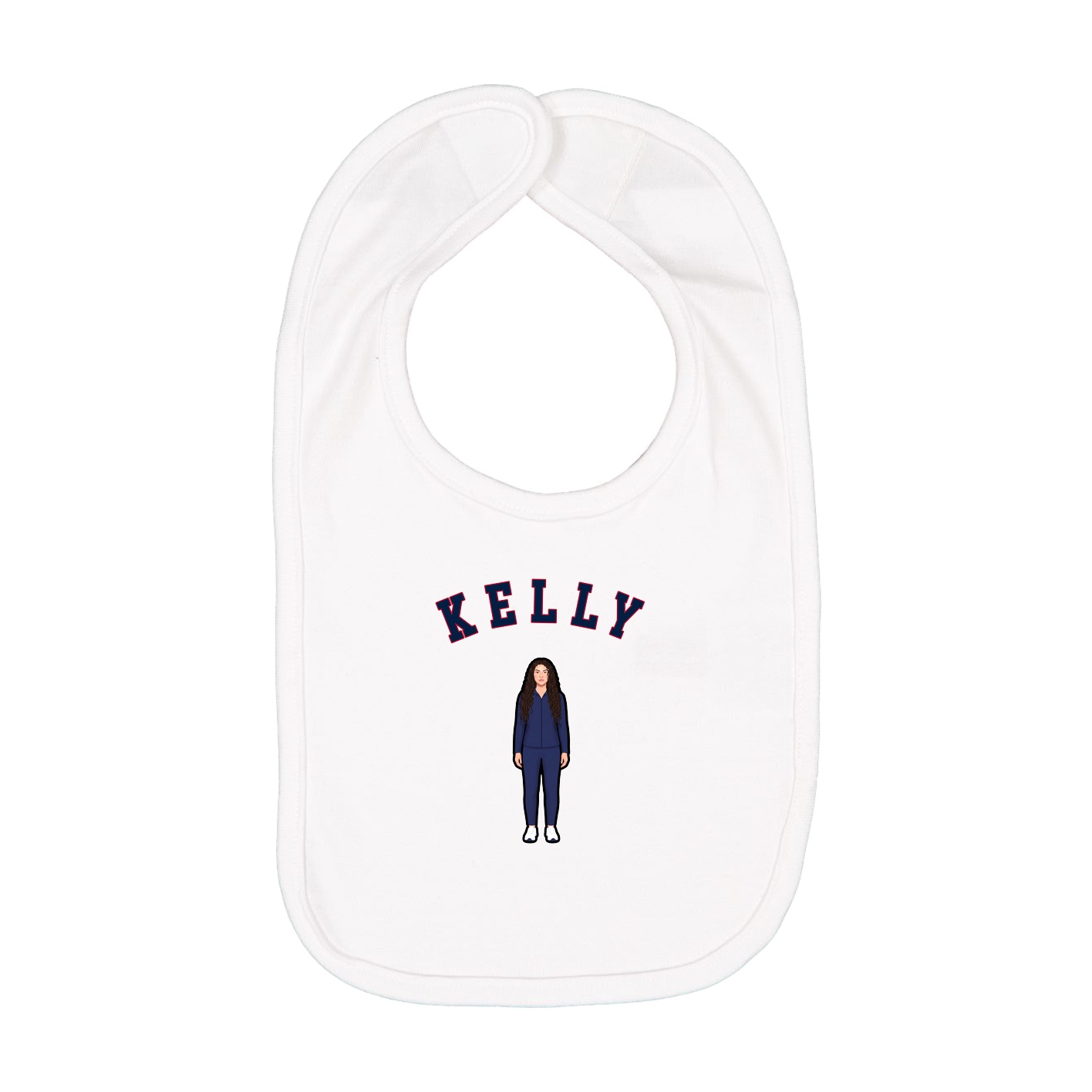 Infant Bib — Shirsey Arch in White