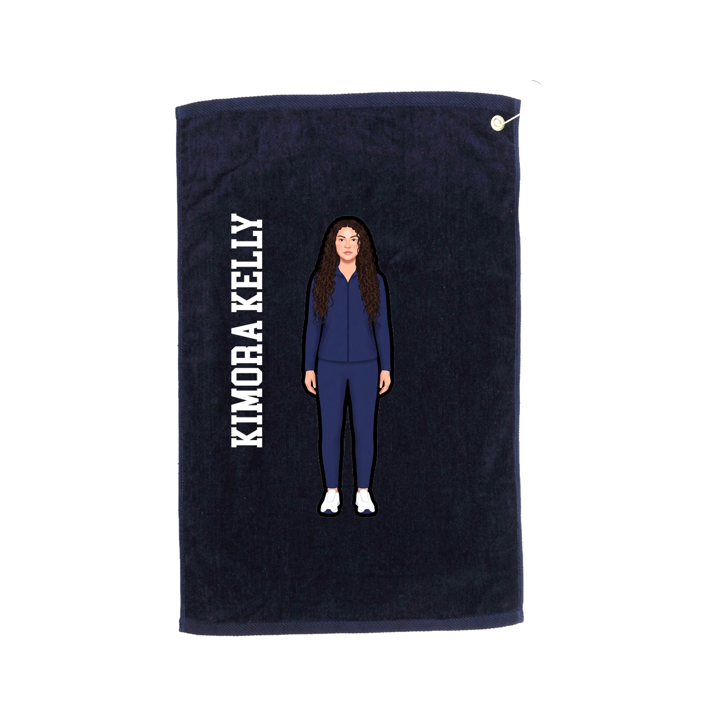 Golf Towel — Name Vertical in Navy