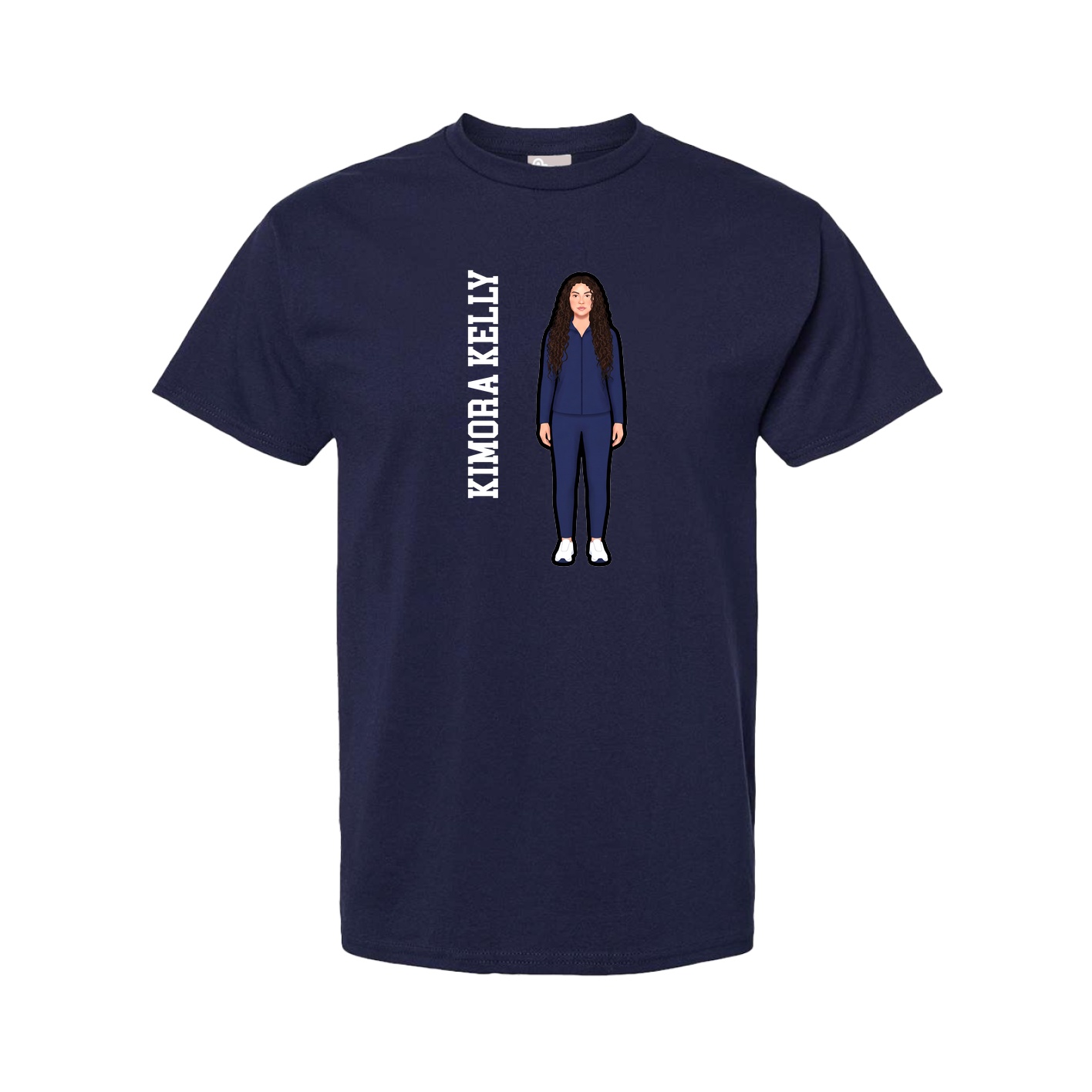 Youth Tee — Name Vertical in Navy