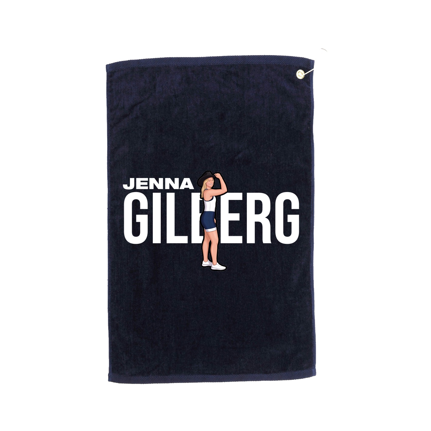 Golf Towel — Player Name in Navy