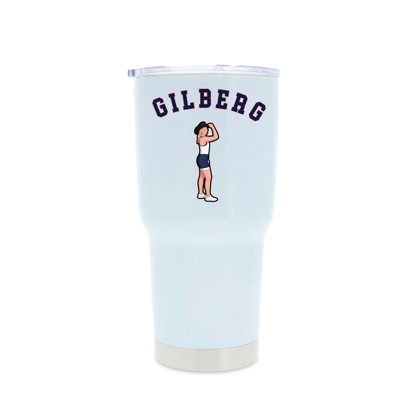 30oz Stainless Steel Tumbler — Shirsey Arch in White