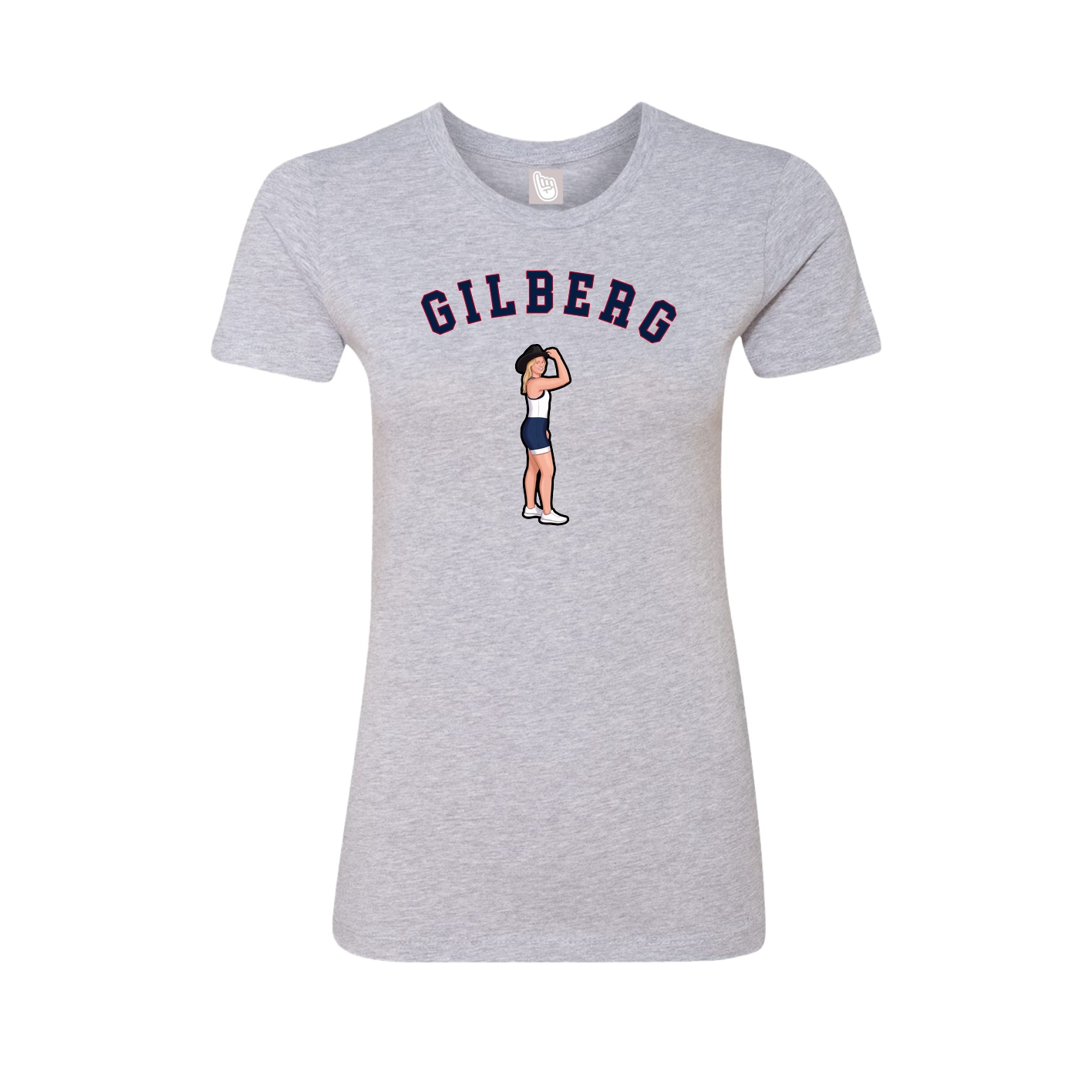 Fitted Women's Tee — Shirsey Arch in Grey