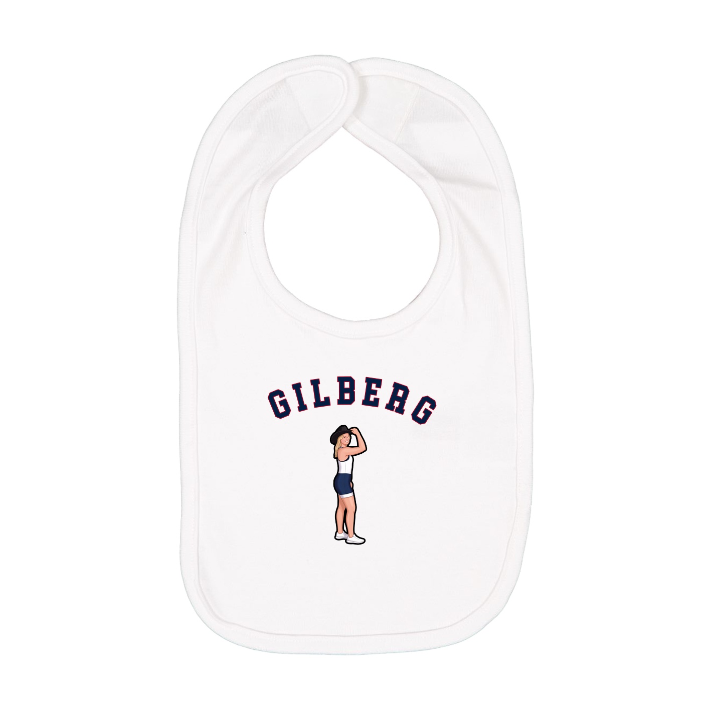 Infant Bib — Shirsey Arch in White
