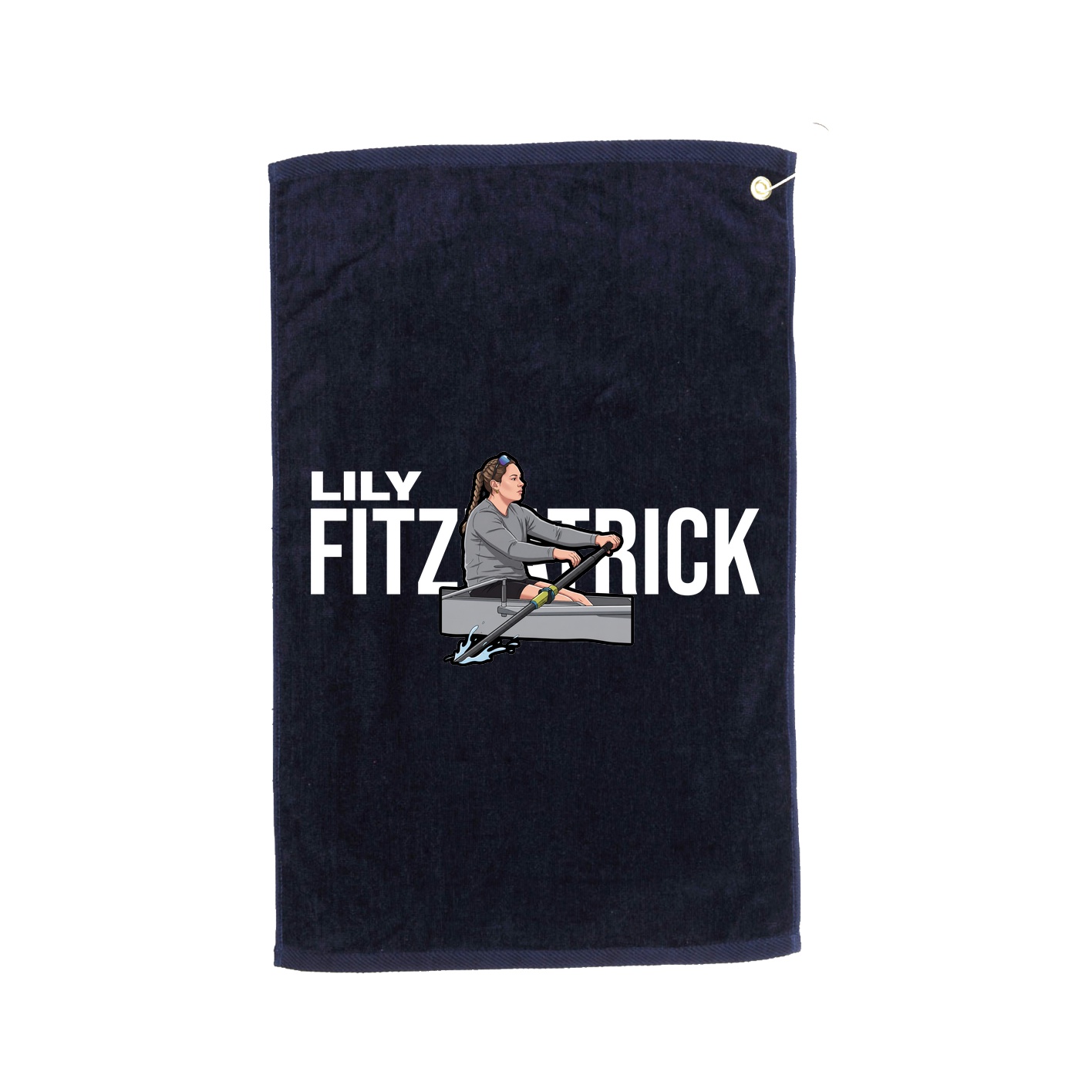 Golf Towel — Player Name in Navy
