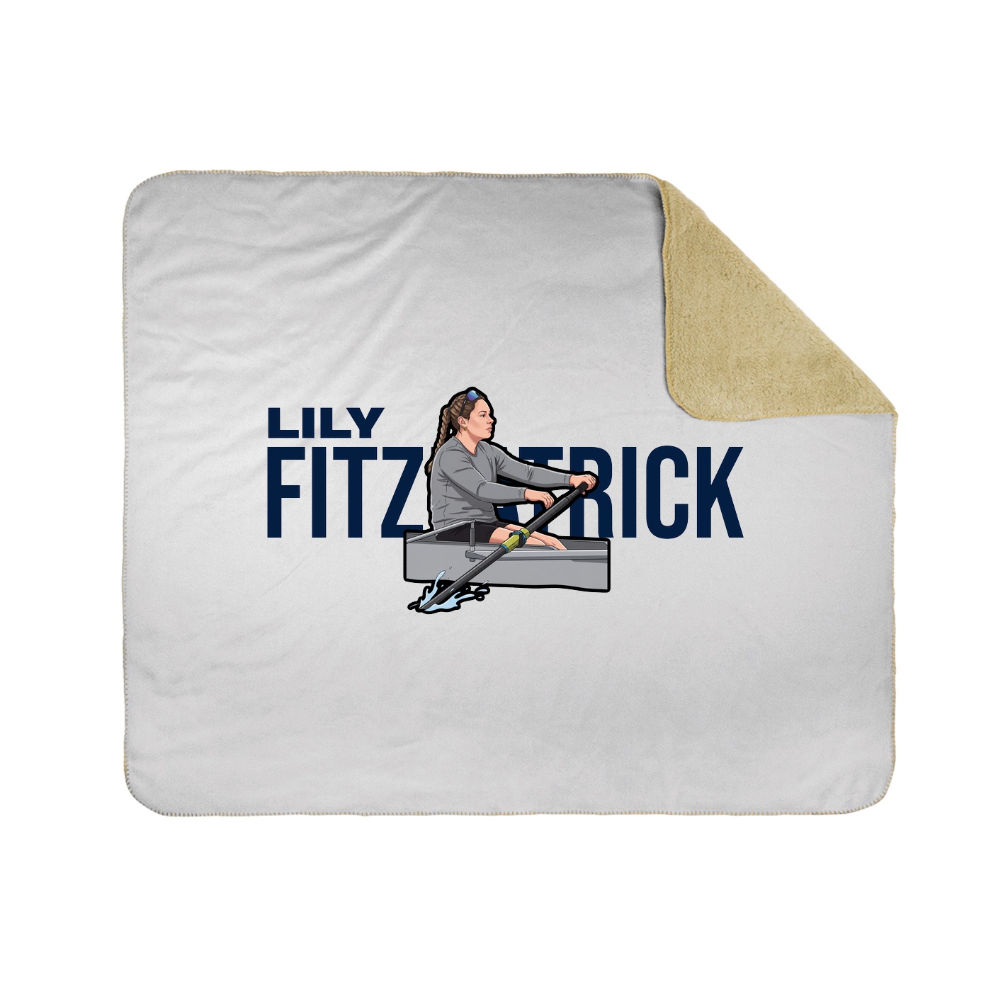 Throw Blanket — Player Name in White