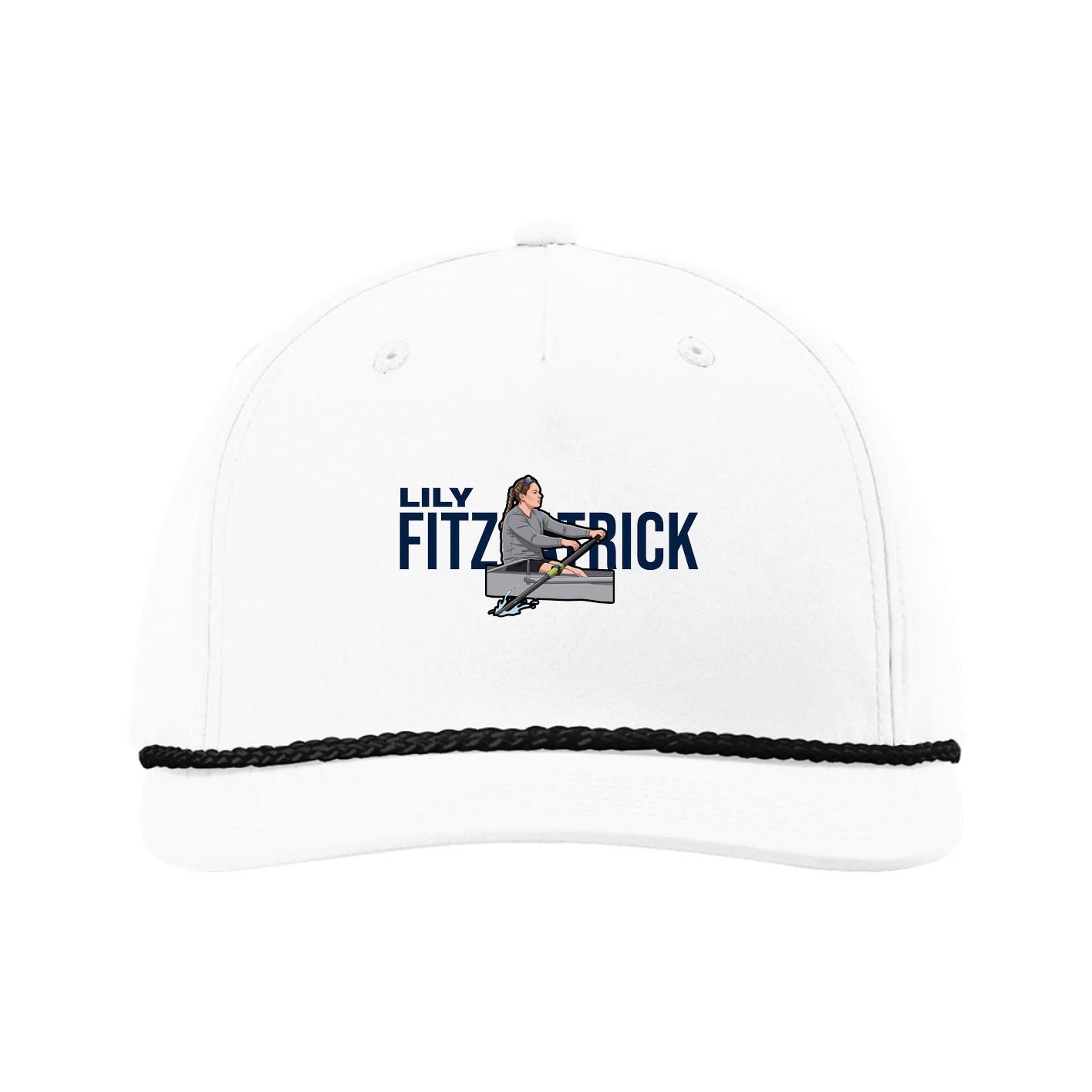 Five-Panel Classic Rope Cap — Player Name in White