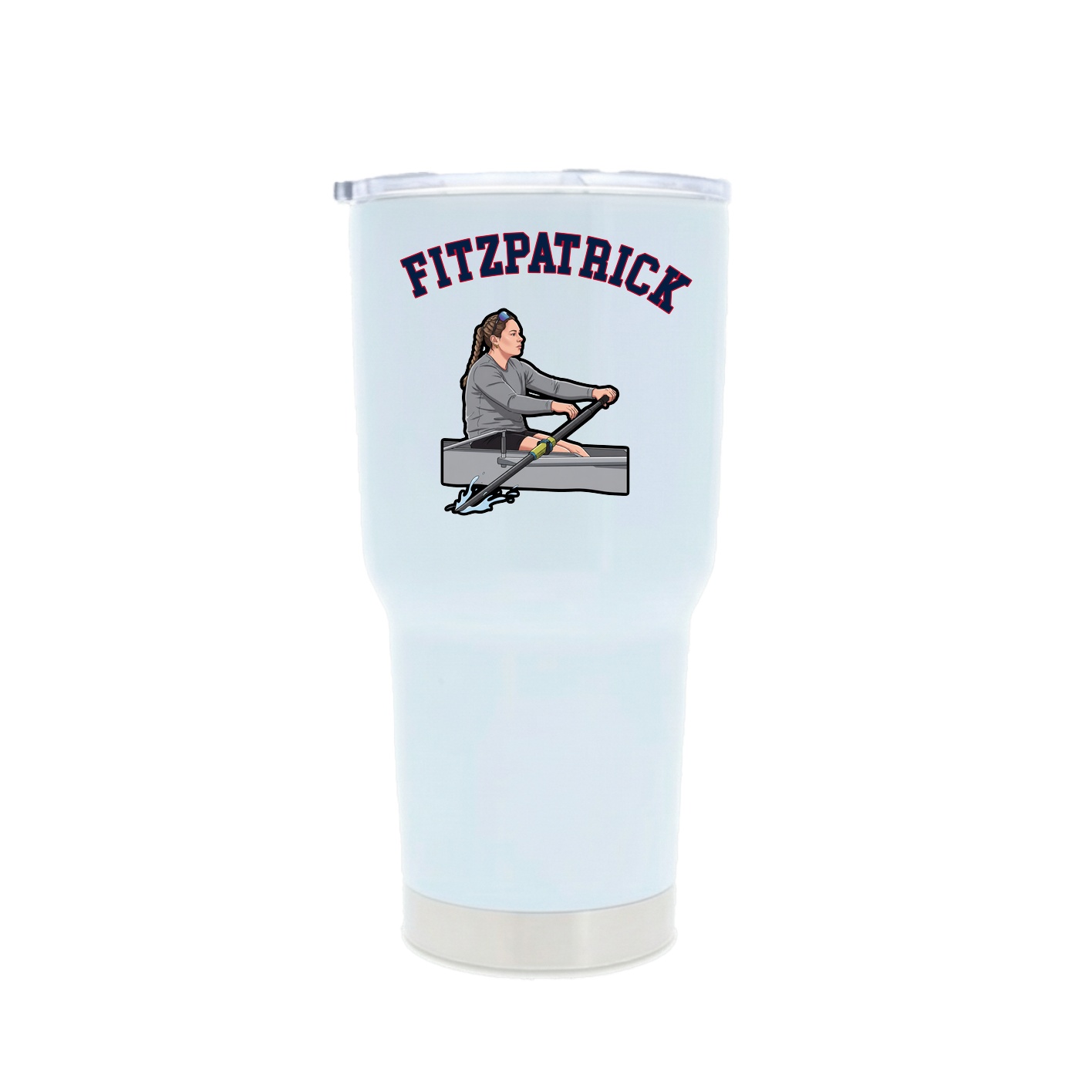 30oz Stainless Steel Tumbler — Shirsey Arch in White