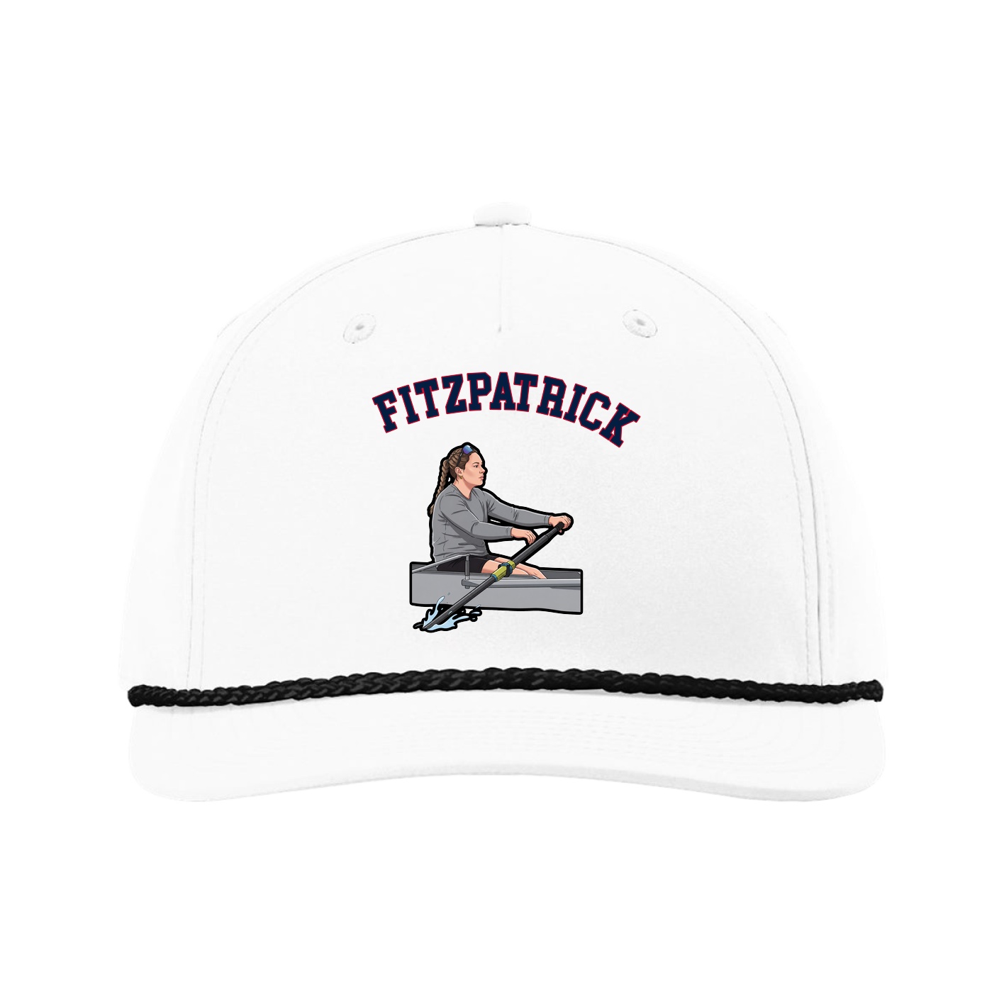 Five-Panel Classic Rope Cap — Shirsey Arch in White