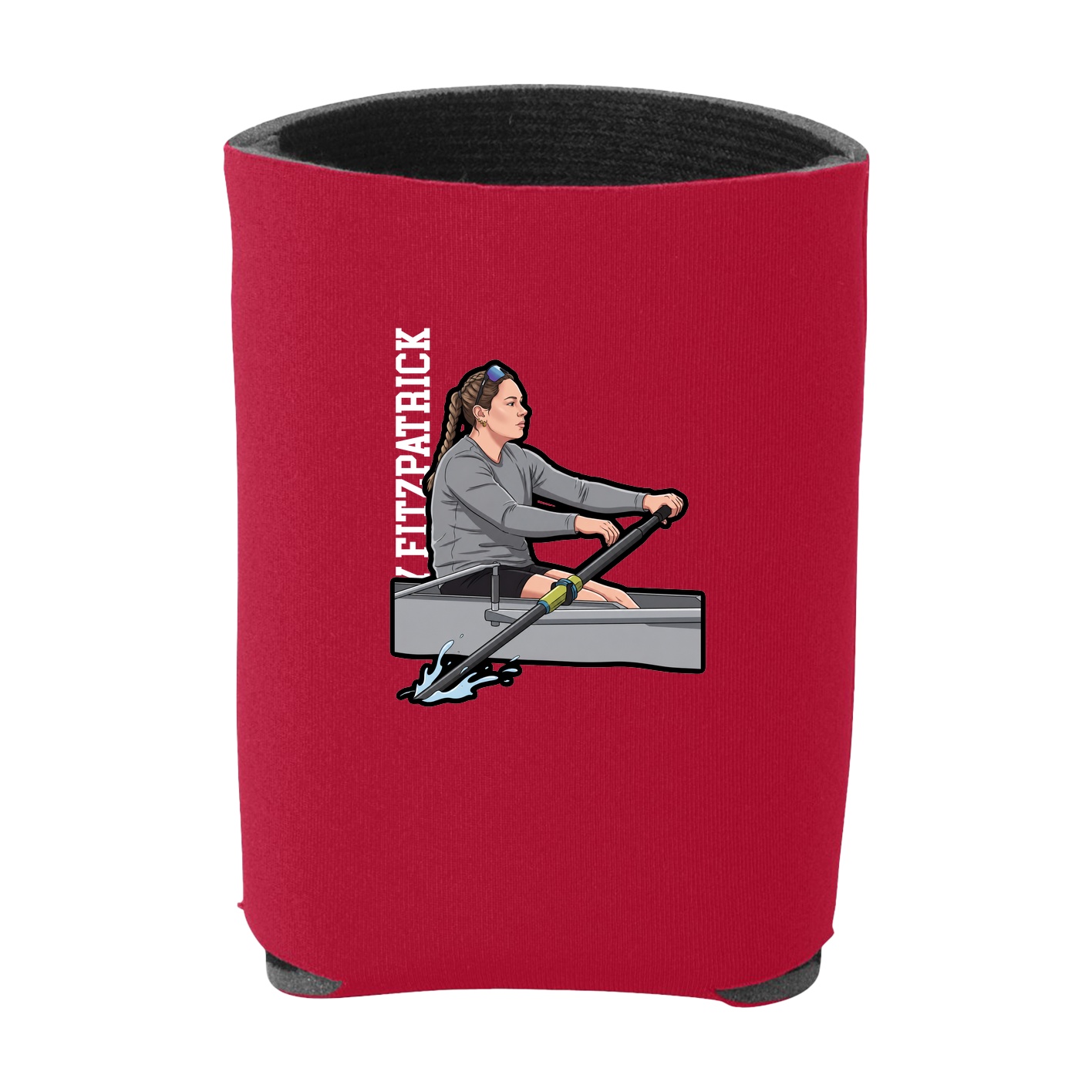 Can Holder — Name Vertical in Red
