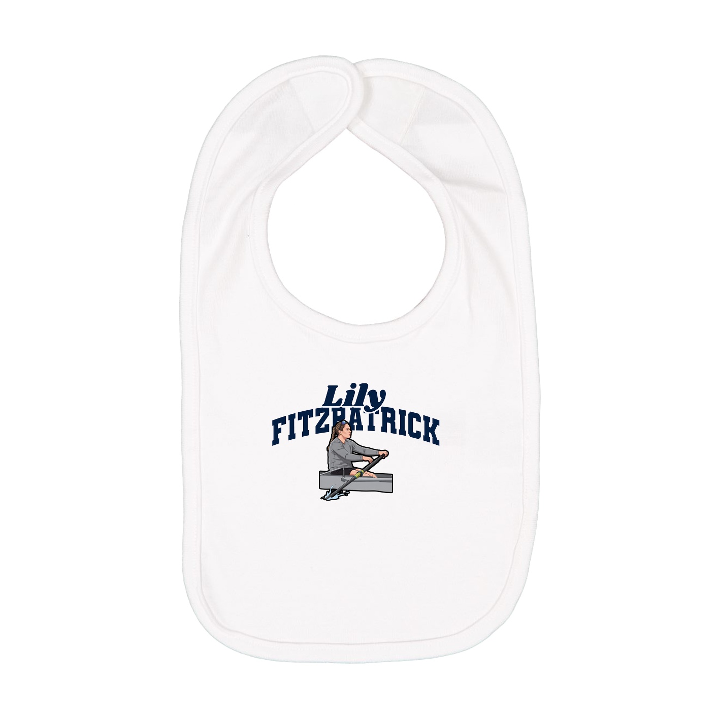 Infant Bib — Signature Arch in White