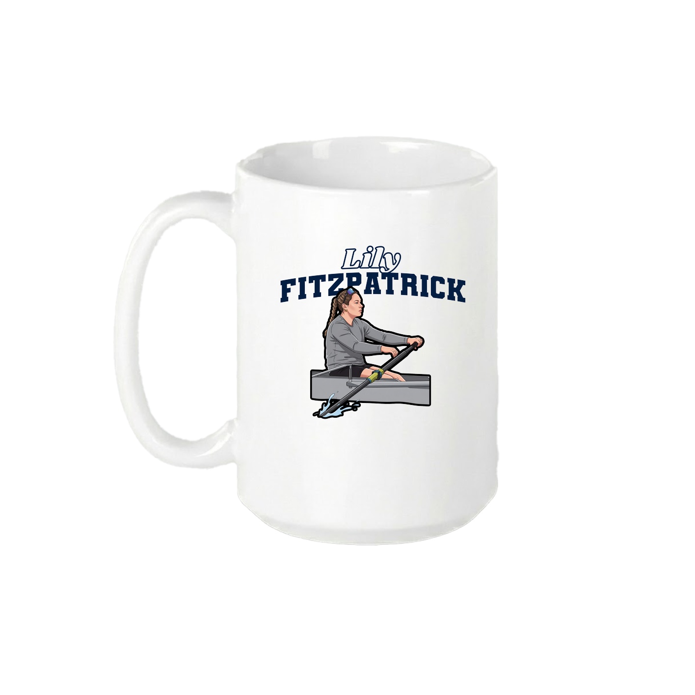 15oz Coffee Mug — Name Arch in White