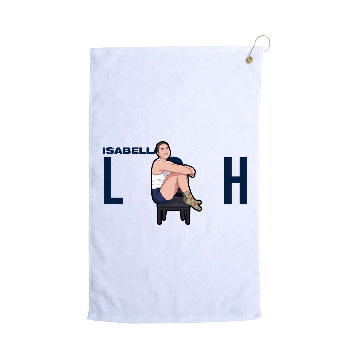 Golf Towel — Player Name in White