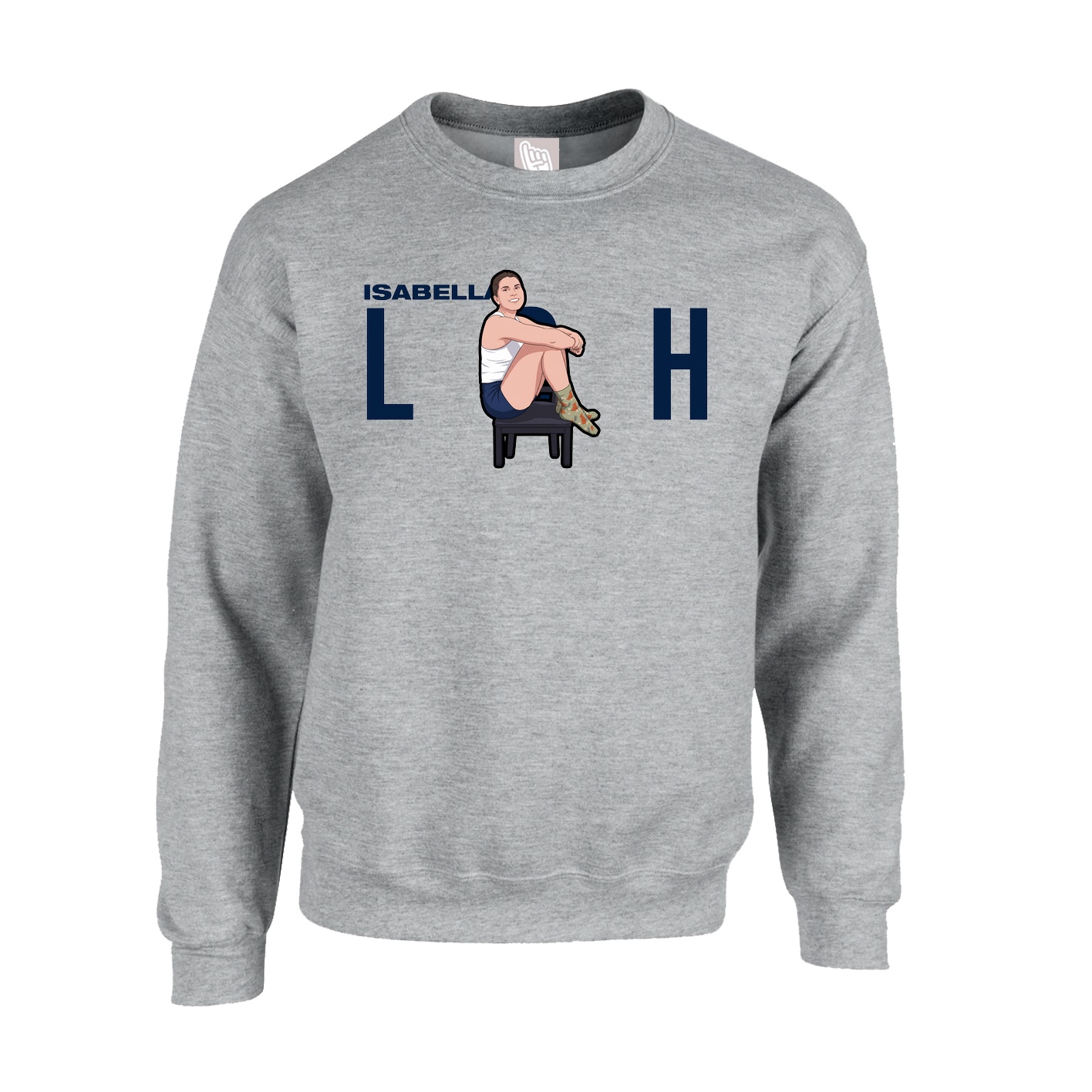 Fleece Crew — Player Name in Grey