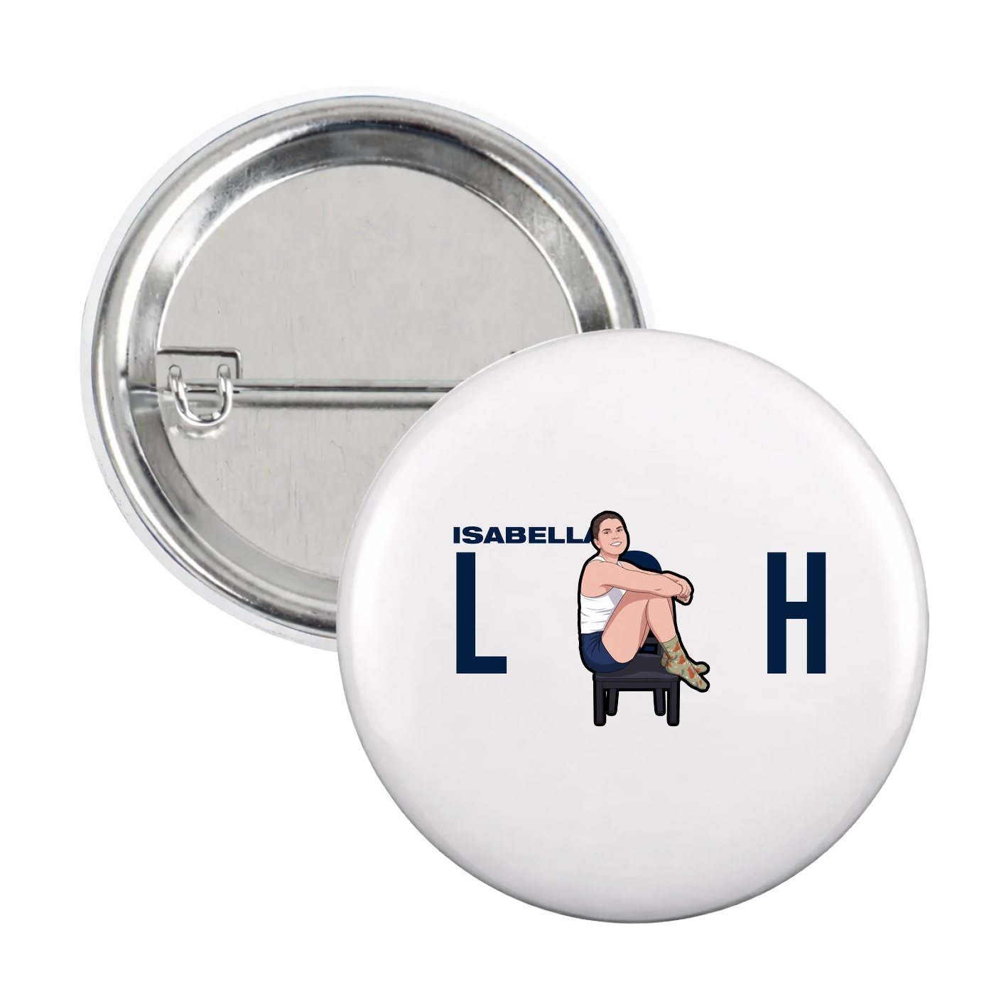 Game Day Button — Player Name in White
