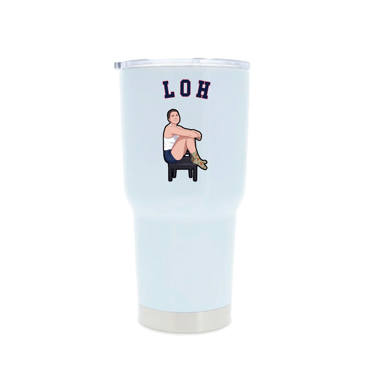 30oz Stainless Steel Tumbler — Shirsey Arch in White