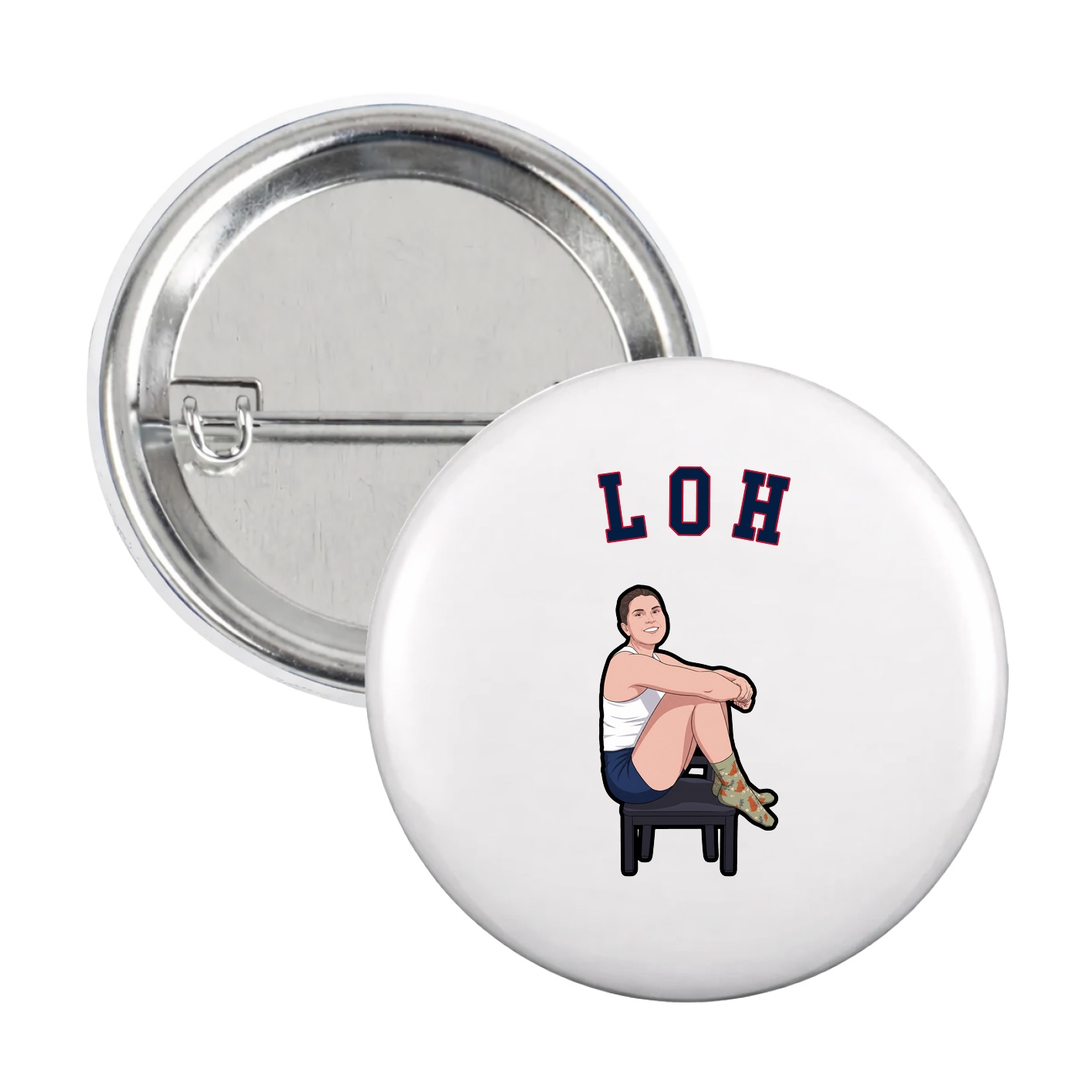 Game Day Button — Shirsey Arch in White