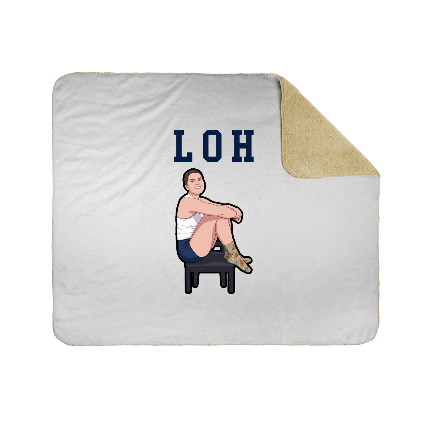 Throw Blanket — Shirsey in White