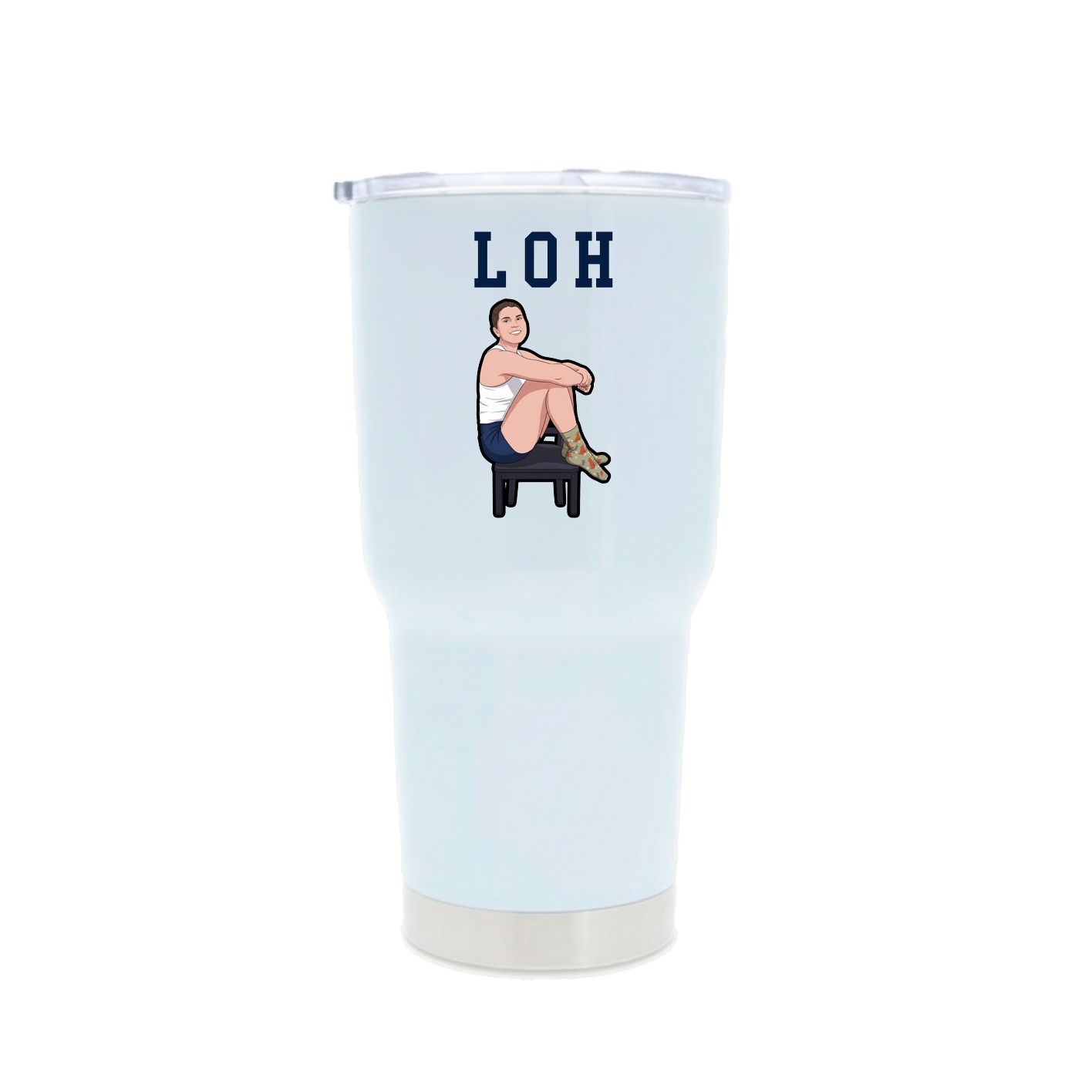 30oz Stainless Steel Tumbler — Shirsey in White