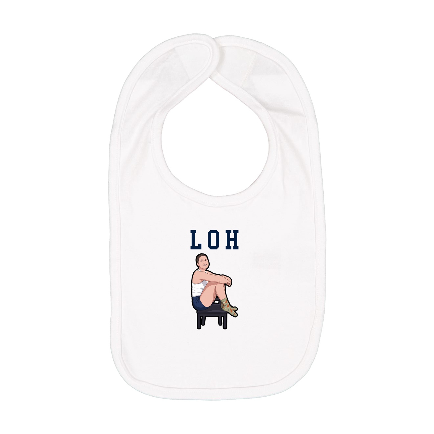 Infant Bib — Shirsey in White