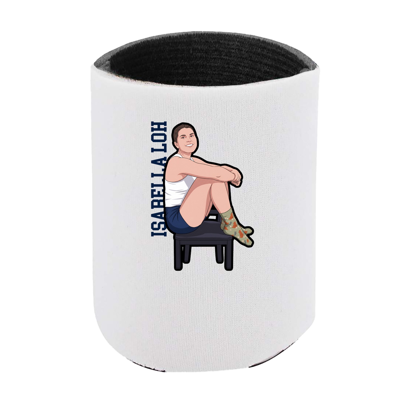 Can Holder — Name Vertical in White